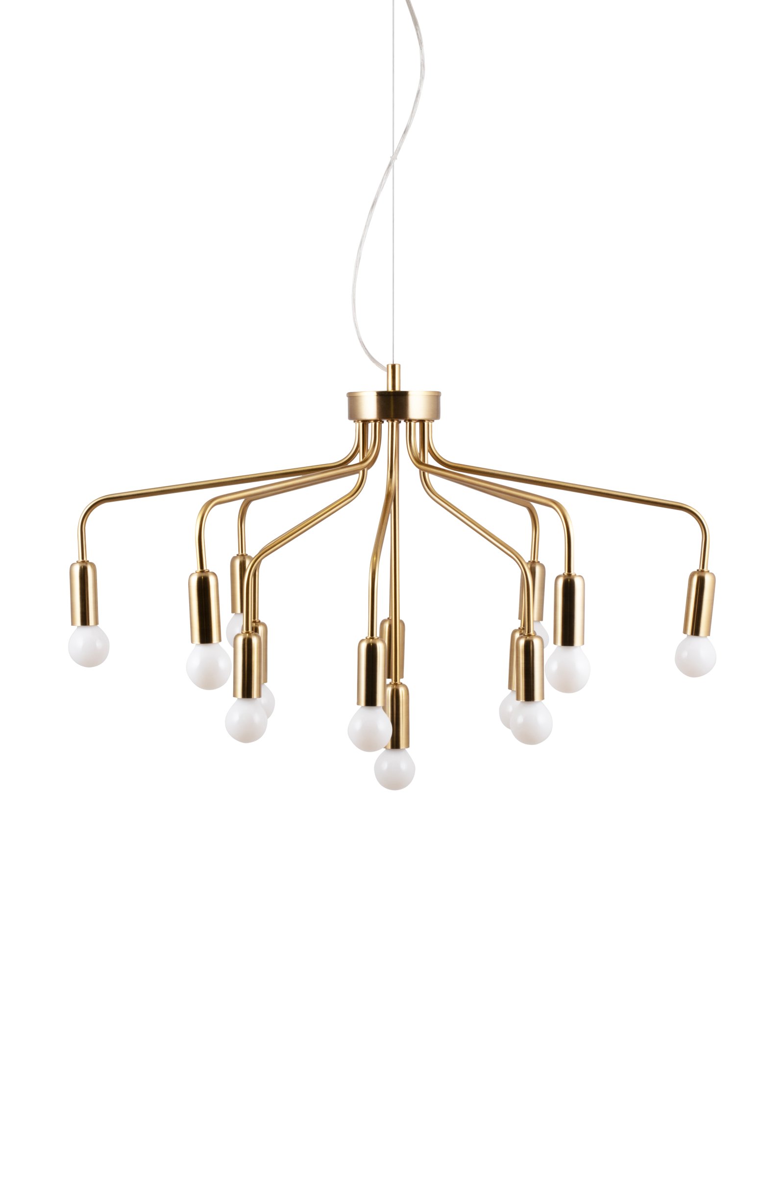 Roots Pendelleuchte Gebürstetes Messing Ø 70cm