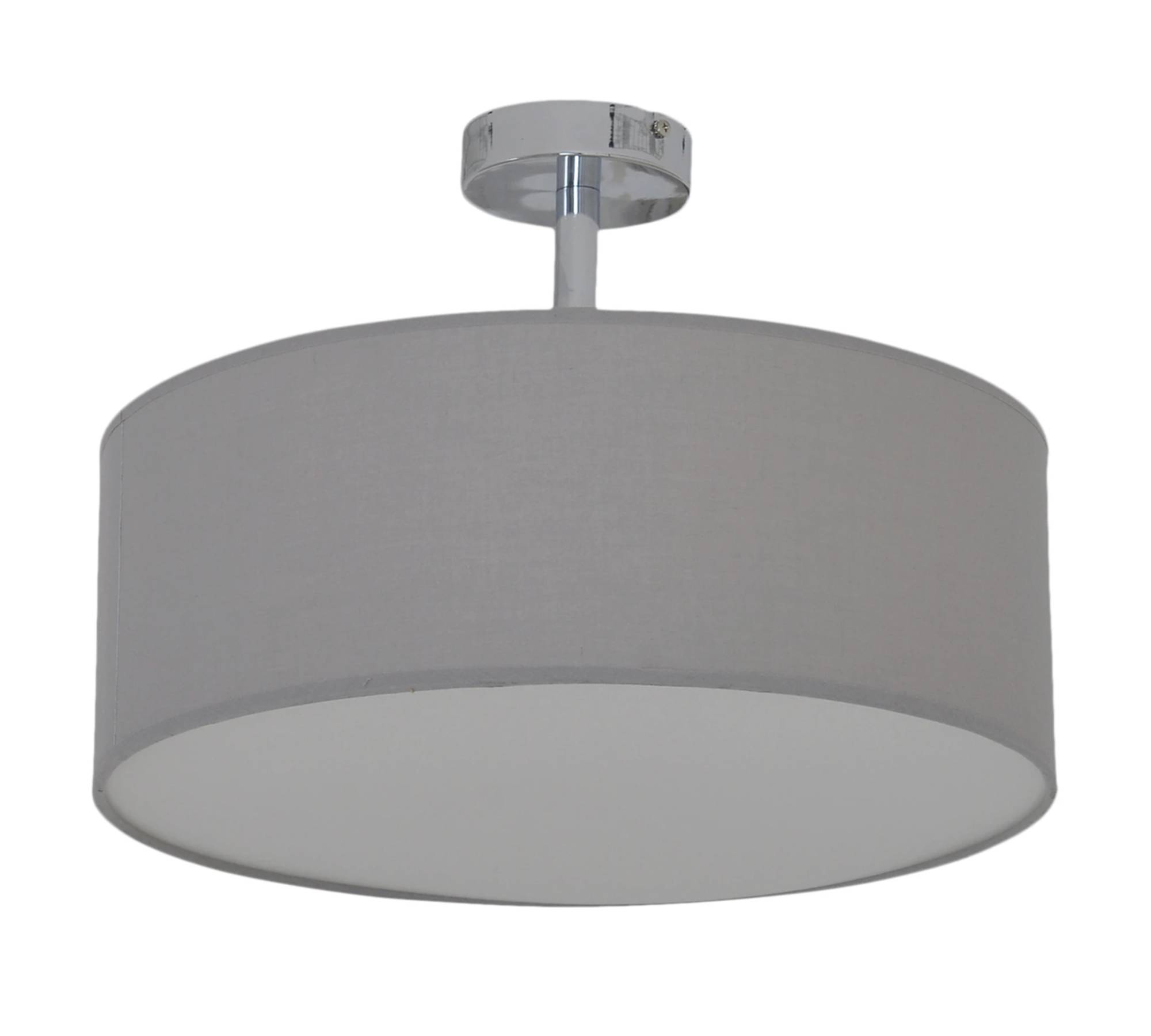 3-light ceiling lamp Cotton fabric Steel Gray