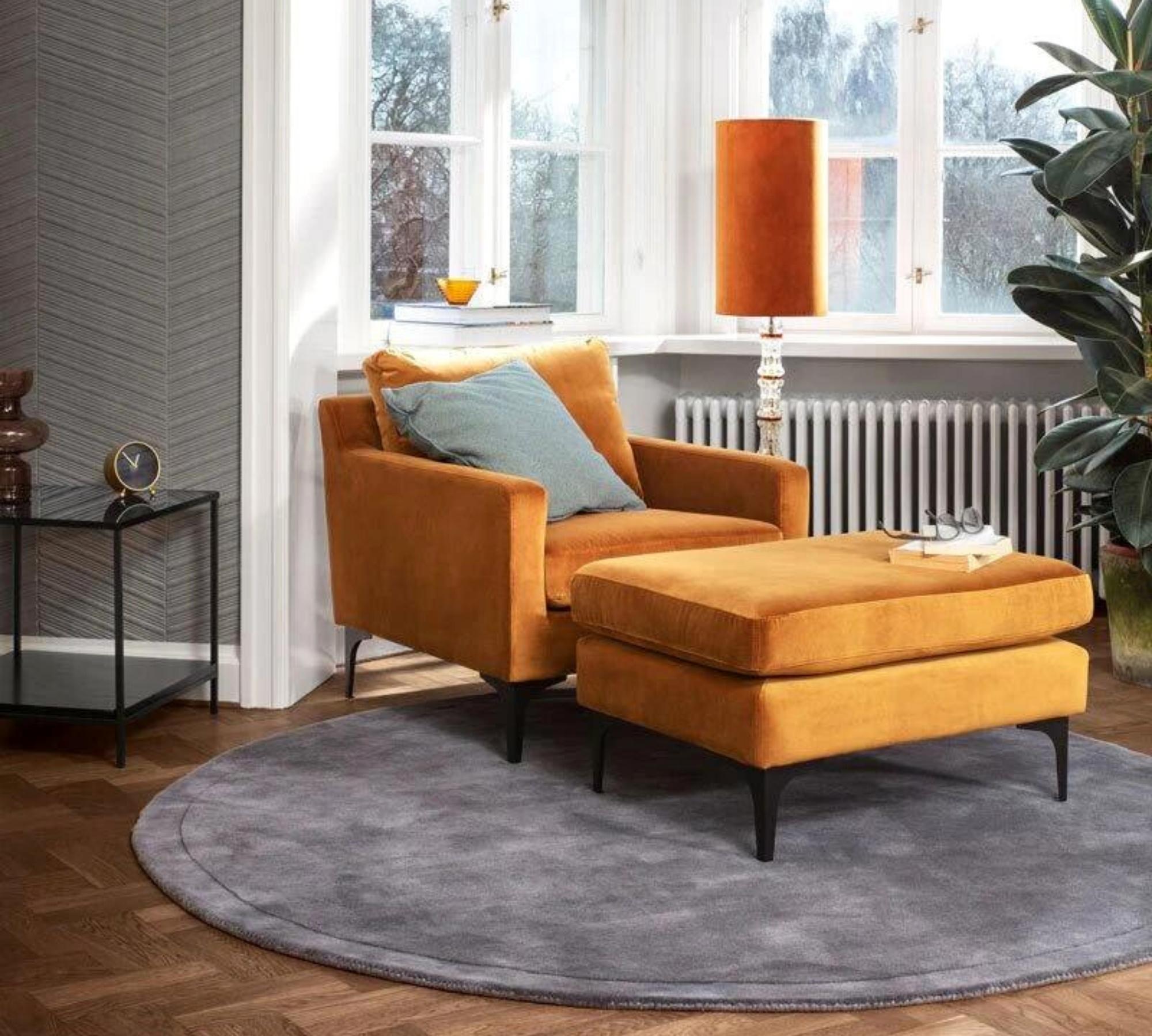 Astha Sessel Velour Matt Amber