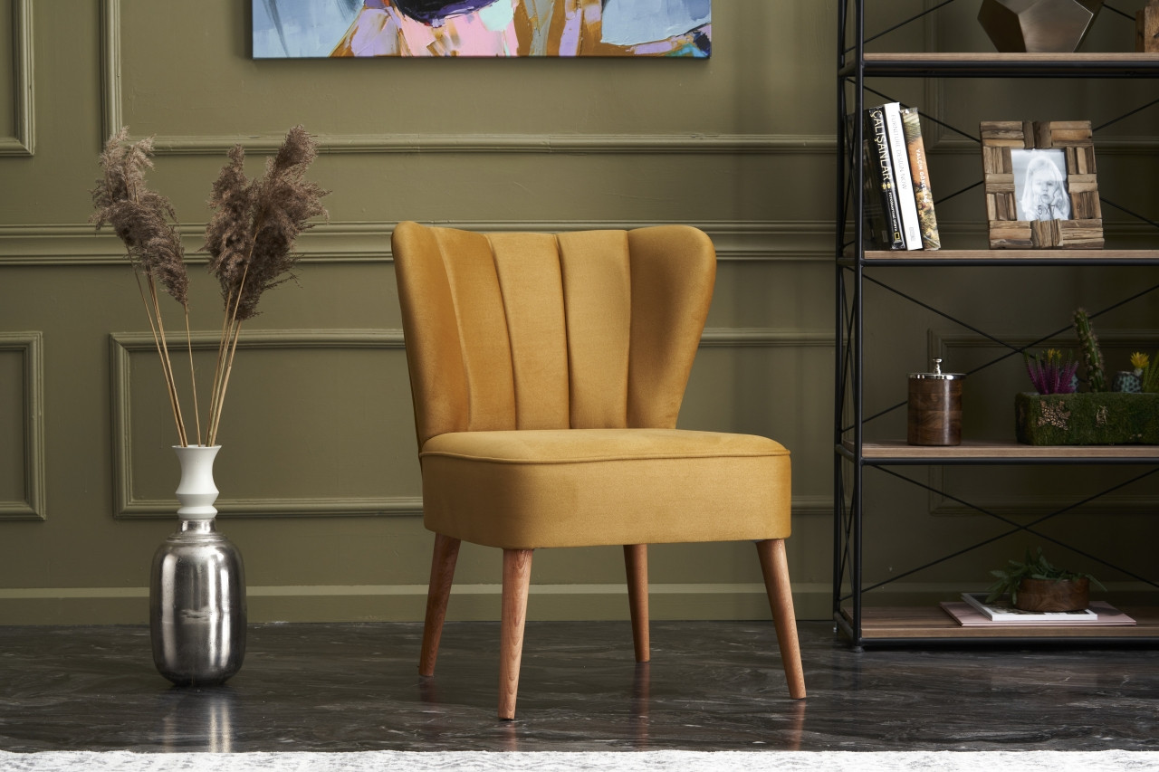 Layla Armchair Wood Veneer Gold