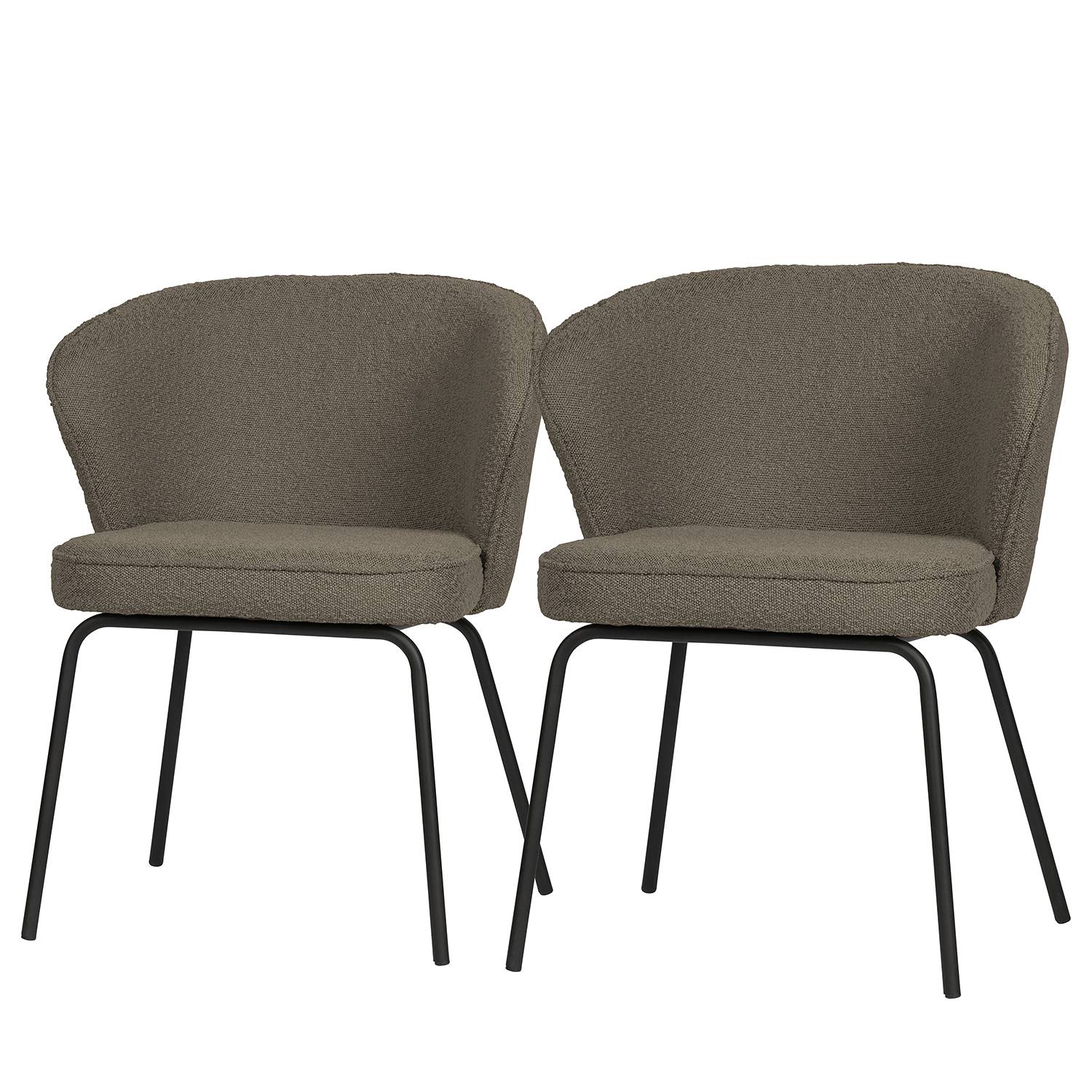 2x Polsterstuhl Bird I Taupe