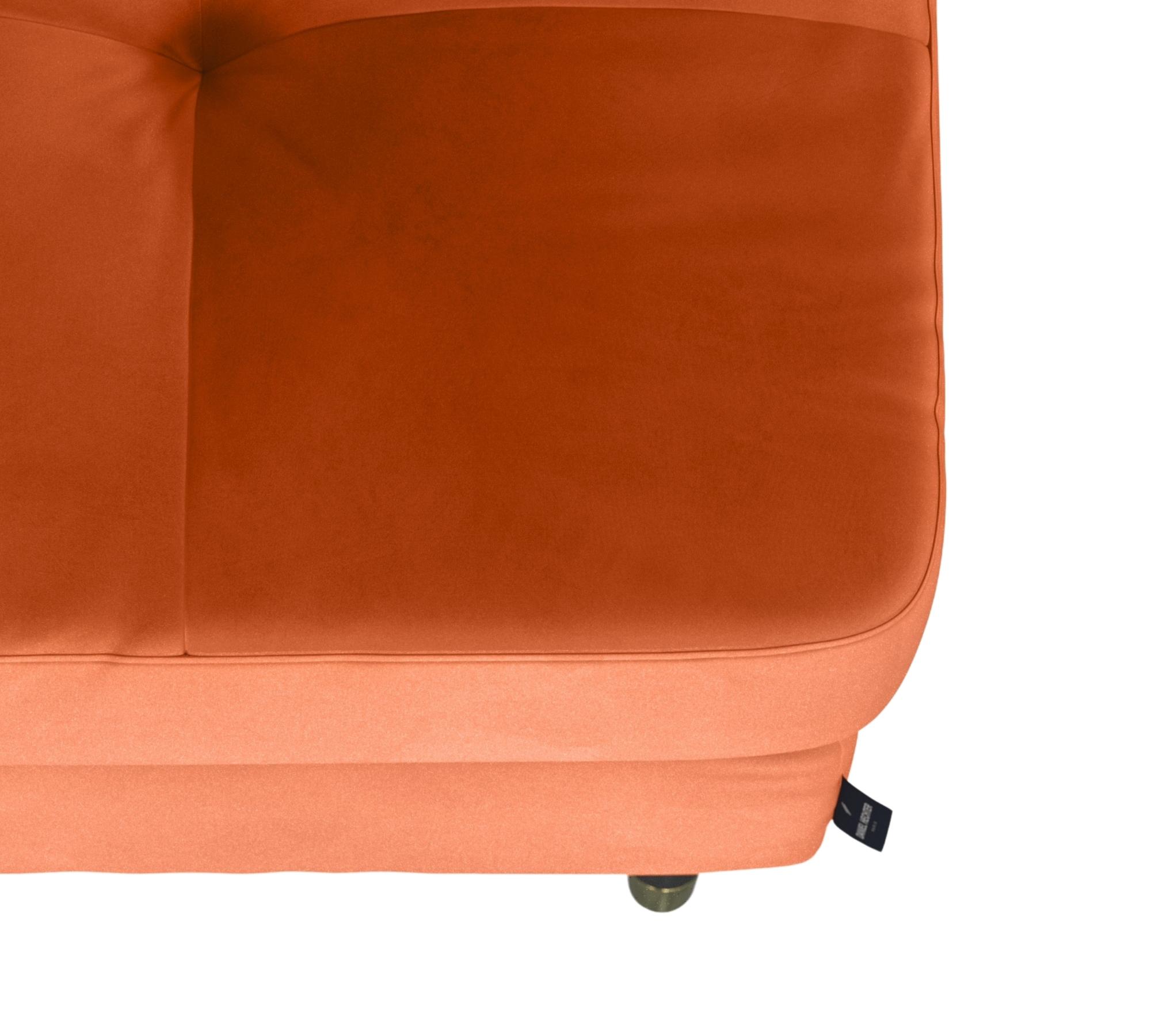 Hocker Aldo Samt Orange