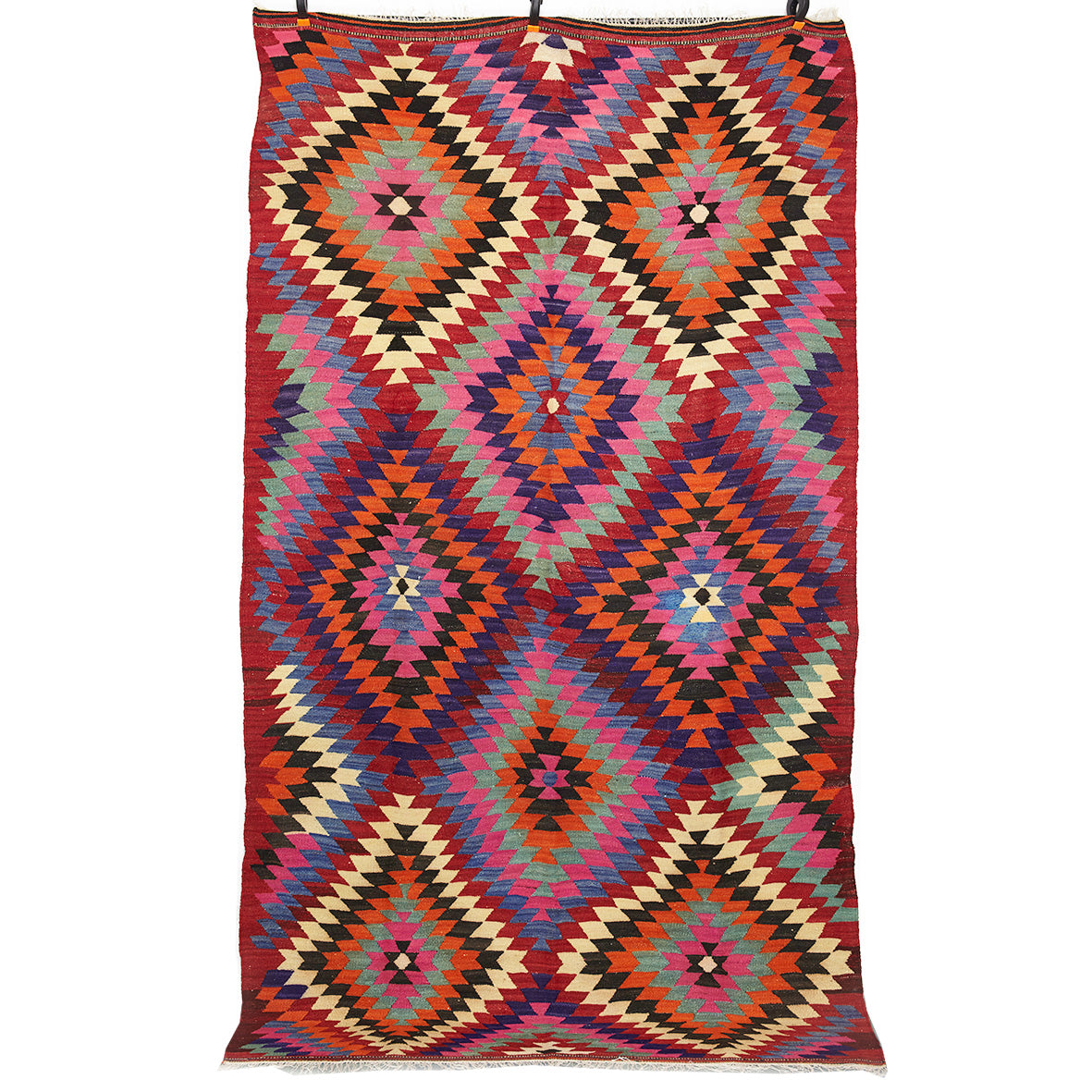 Vintage Anatolian Kilim Handgewebt Wolle 1960er Jahre