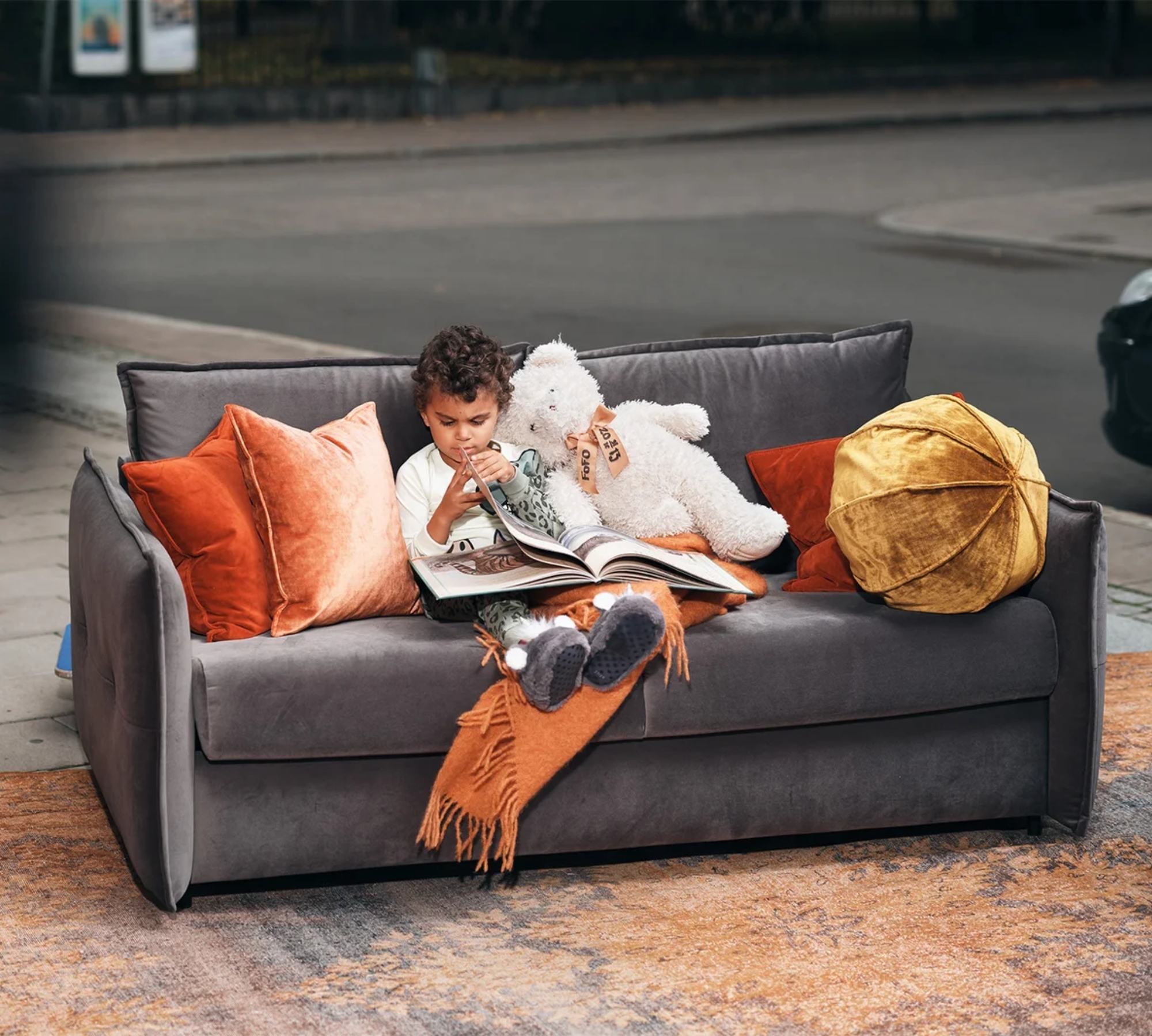 Ekorren Schlafsofa Baloo Elfenbein 2074