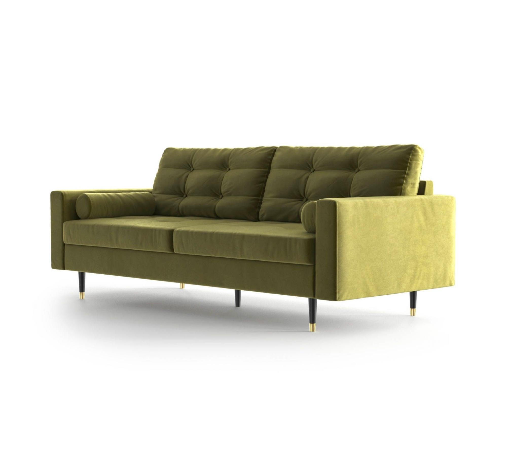 3-Sitzer-Sofa Aldo Samt Grün