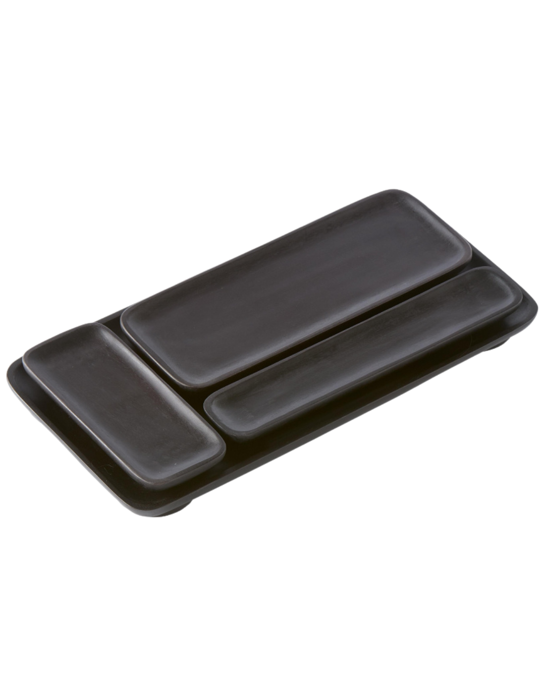 4x Planki Tablett Schwarz