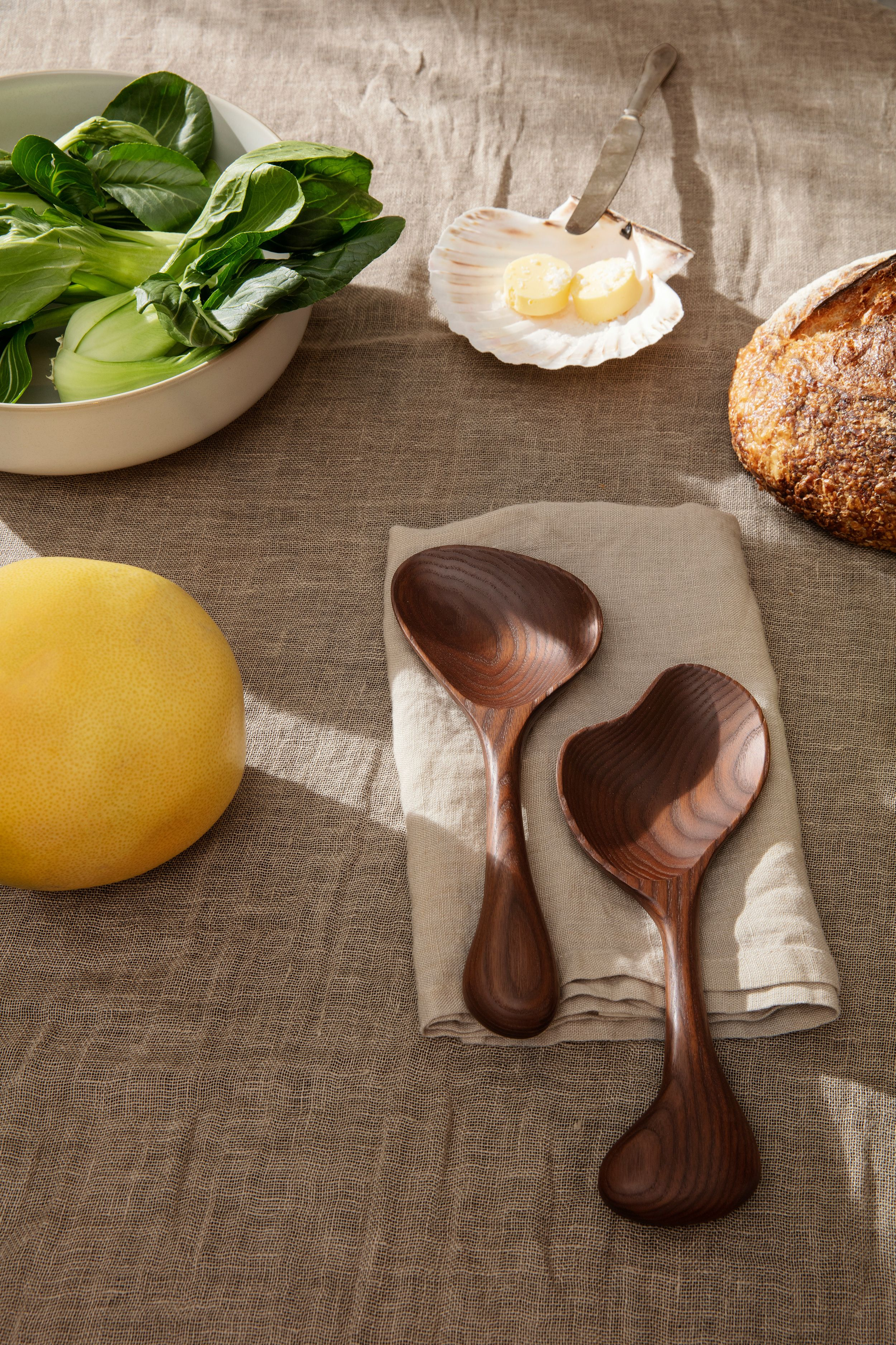 Os Salatbesteck Holz Braun