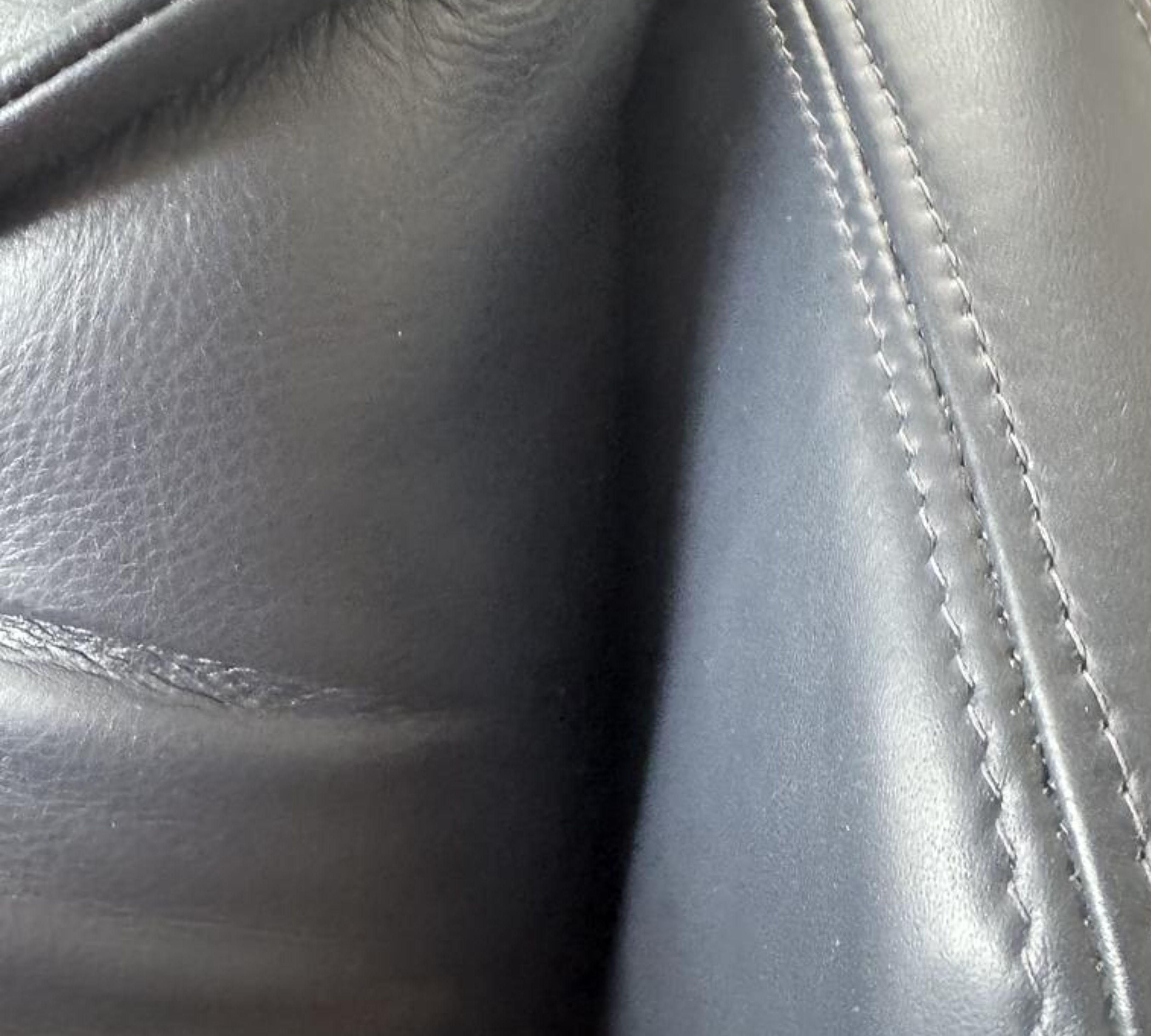 Vintage Sessel Leder Dunkelblau
