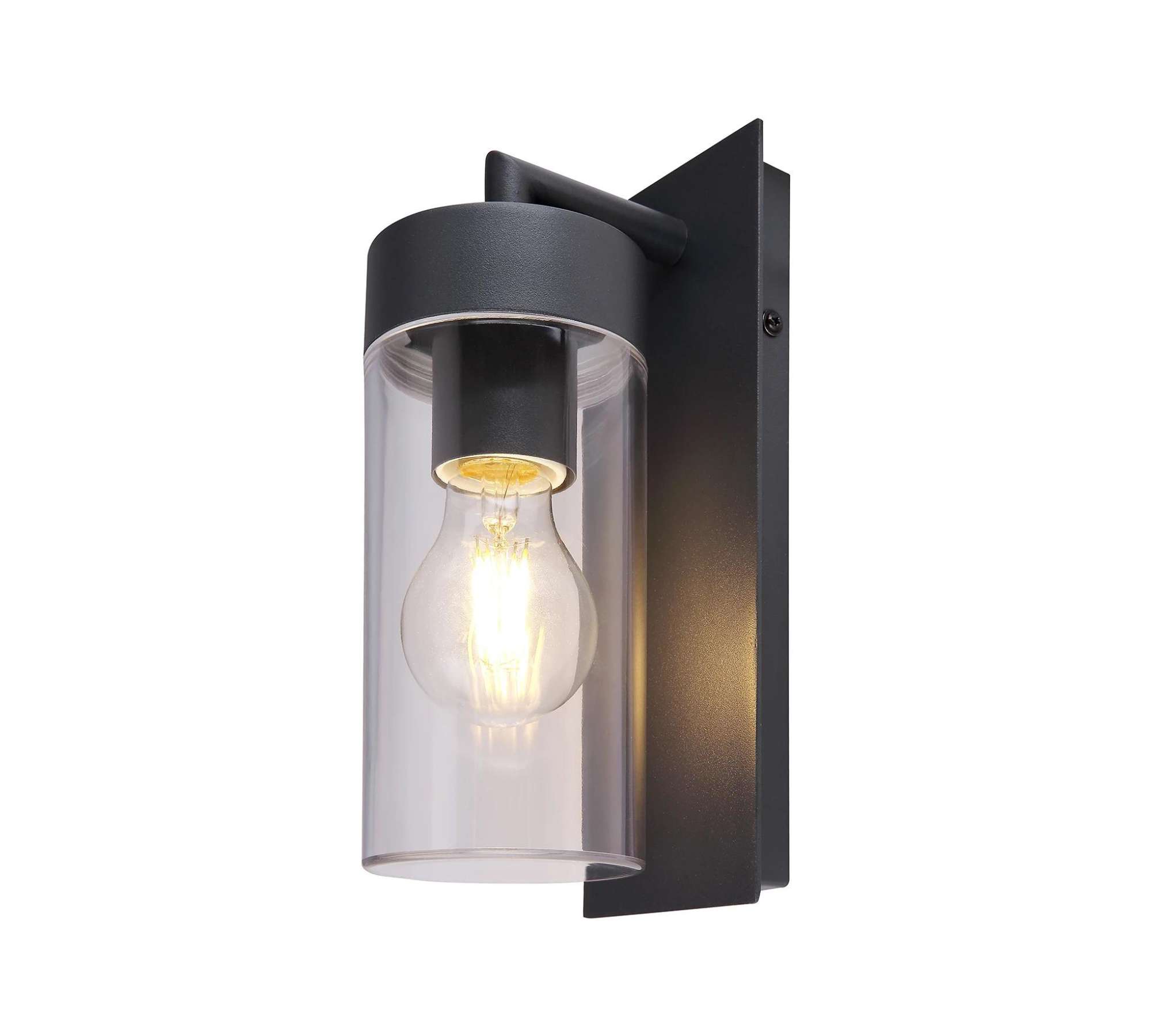 Wall light 1-bulb Metal Plastic Black