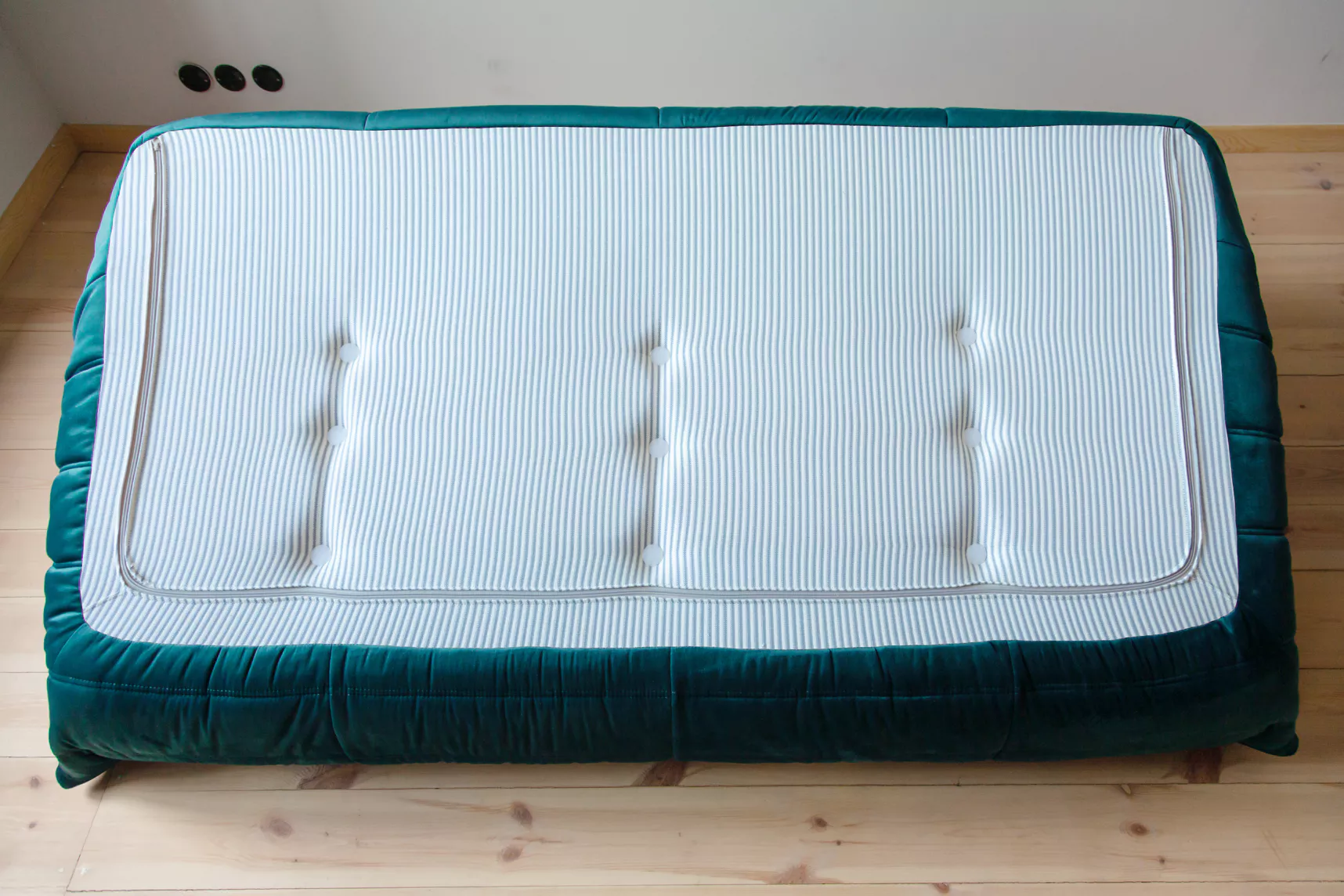 Togo Sofa 3-Sitzer Samt Petrol