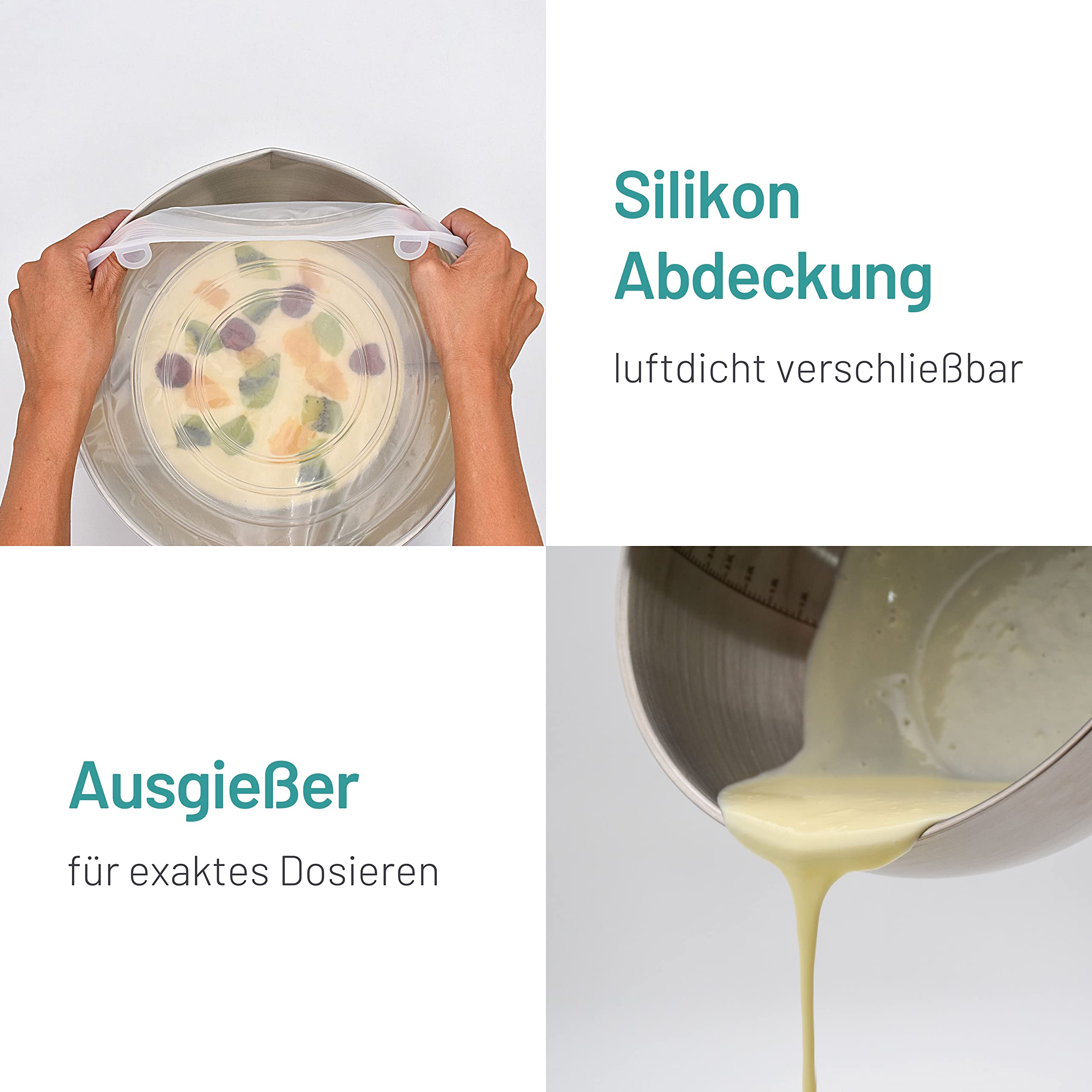 Rührschüssel 4,5L Edelstahl Silber
