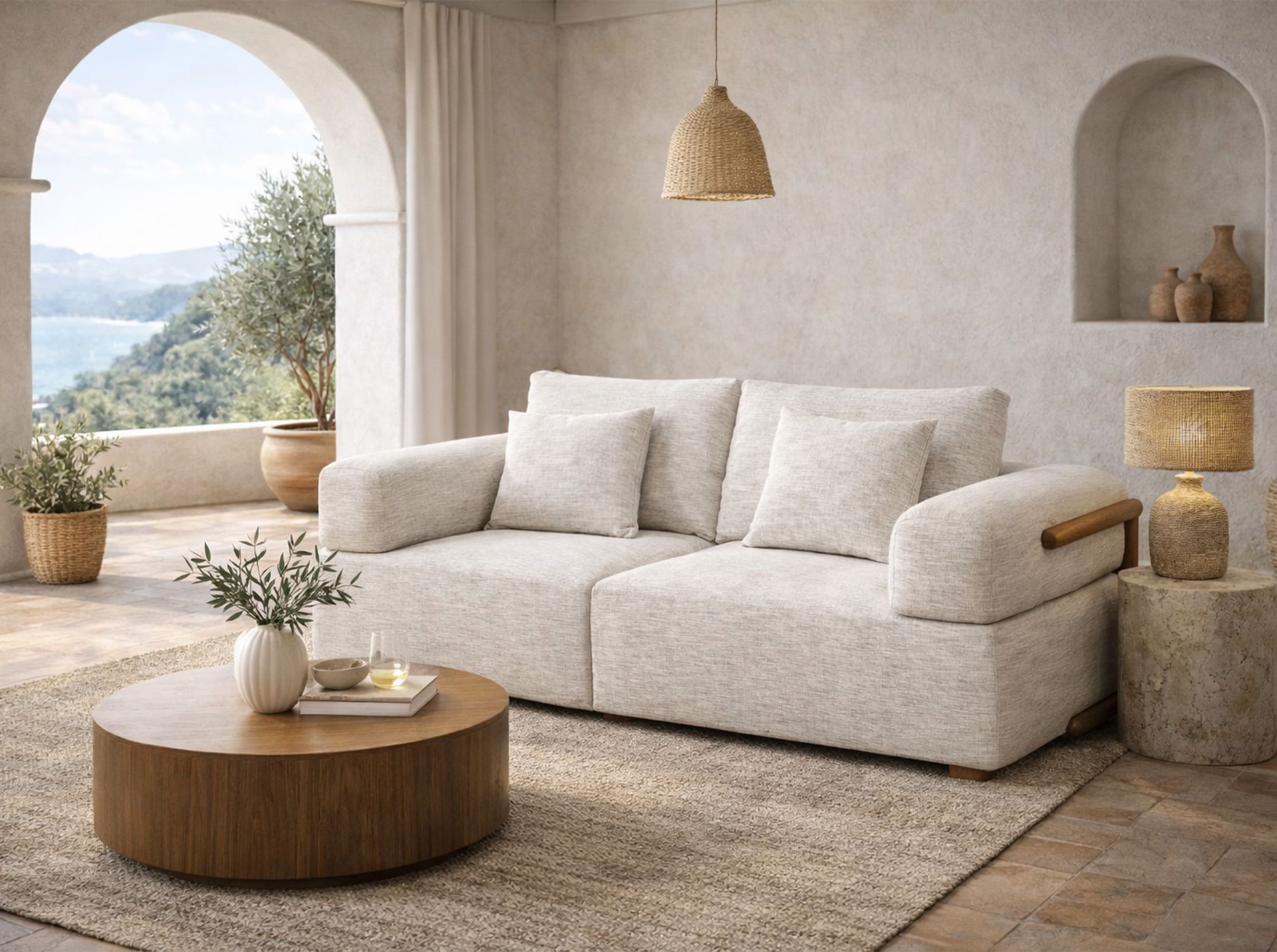 Sofa 6279 2-seater Cream