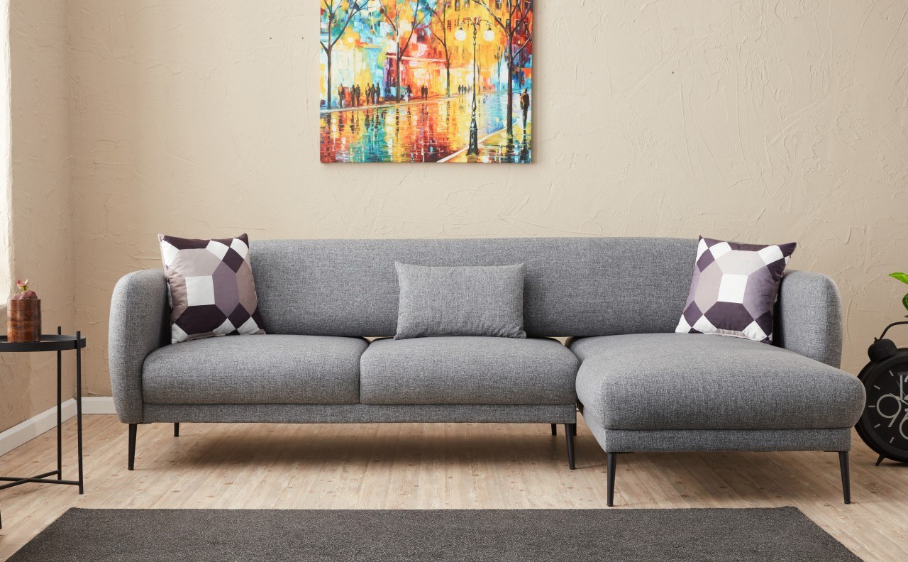 Venus Sofa Récamiere Rechts Grau