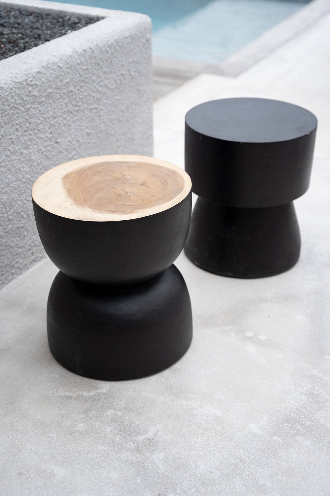 Der Warmi Hocker Schwarz ø40cm