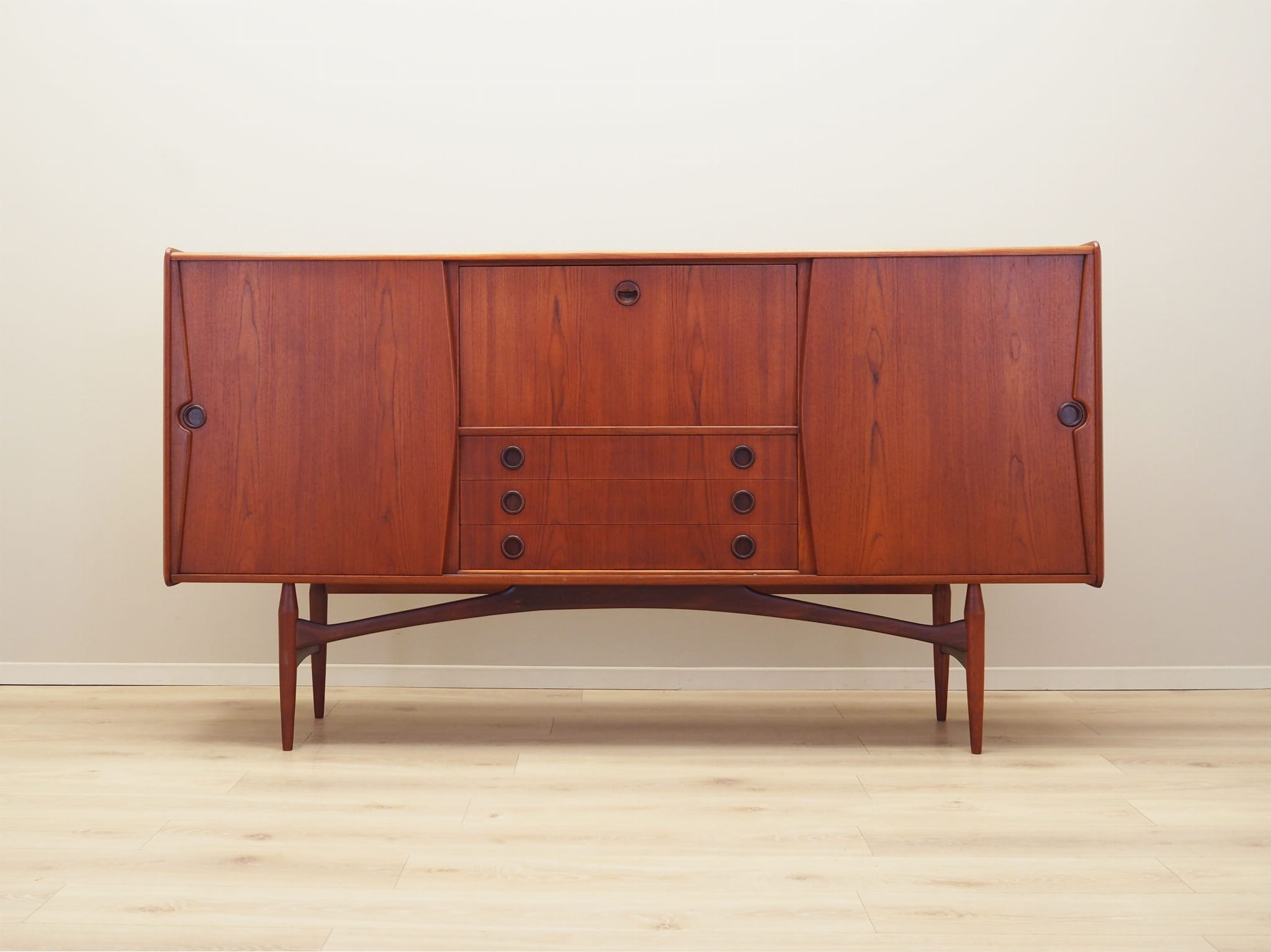 Vintage Sideboard Teakholz Braun 1970er Jahre