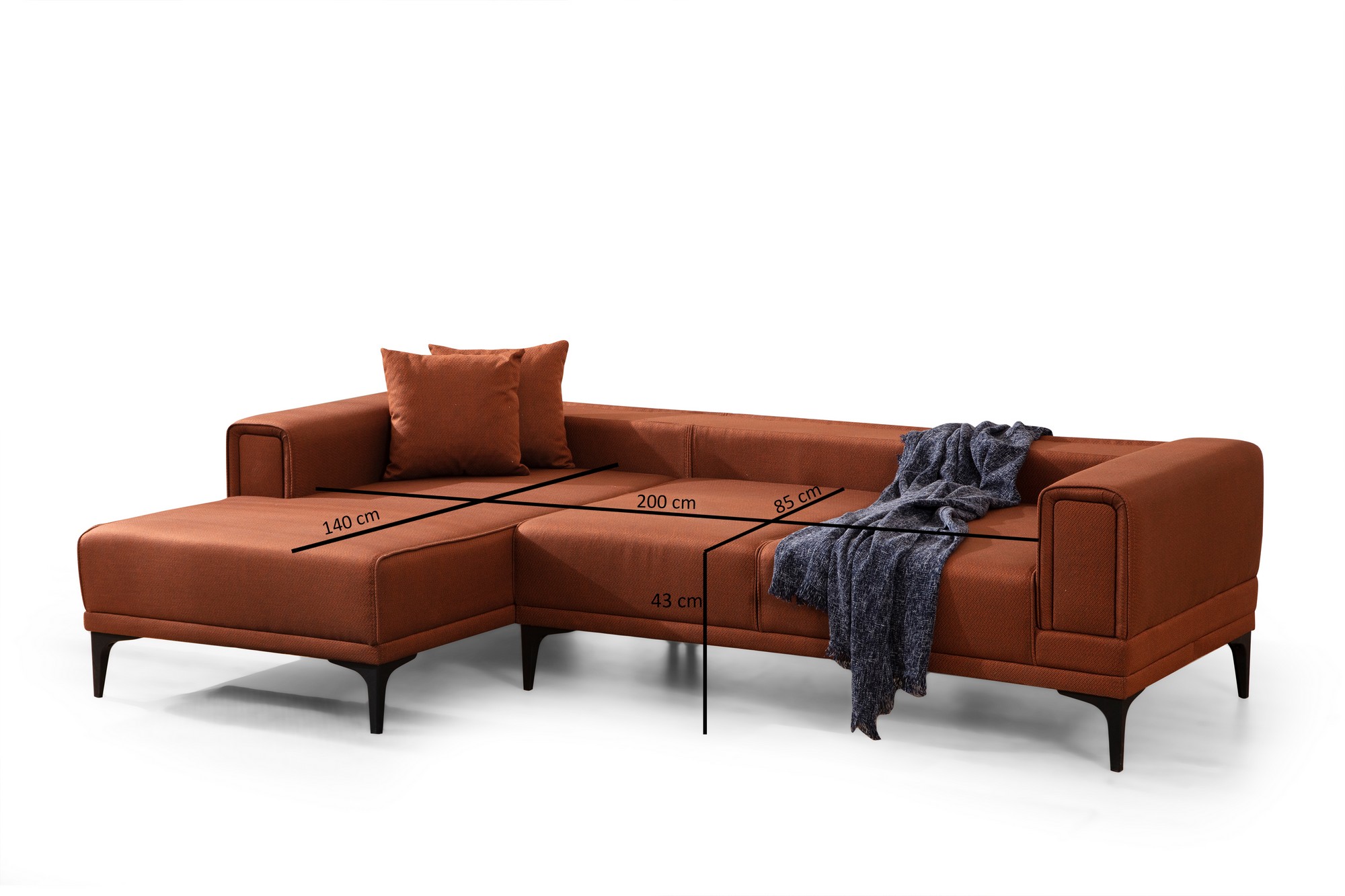 Horizon corner sofa Left Red