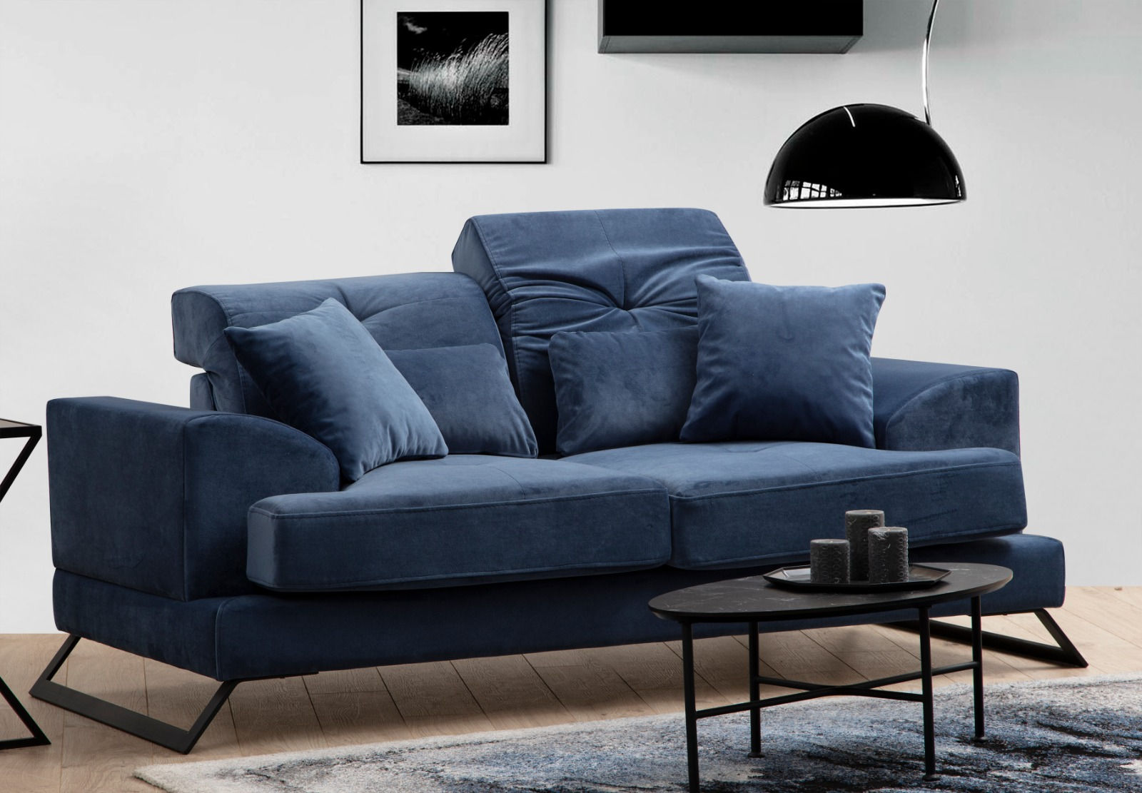 Frido Sofa Navy Blue