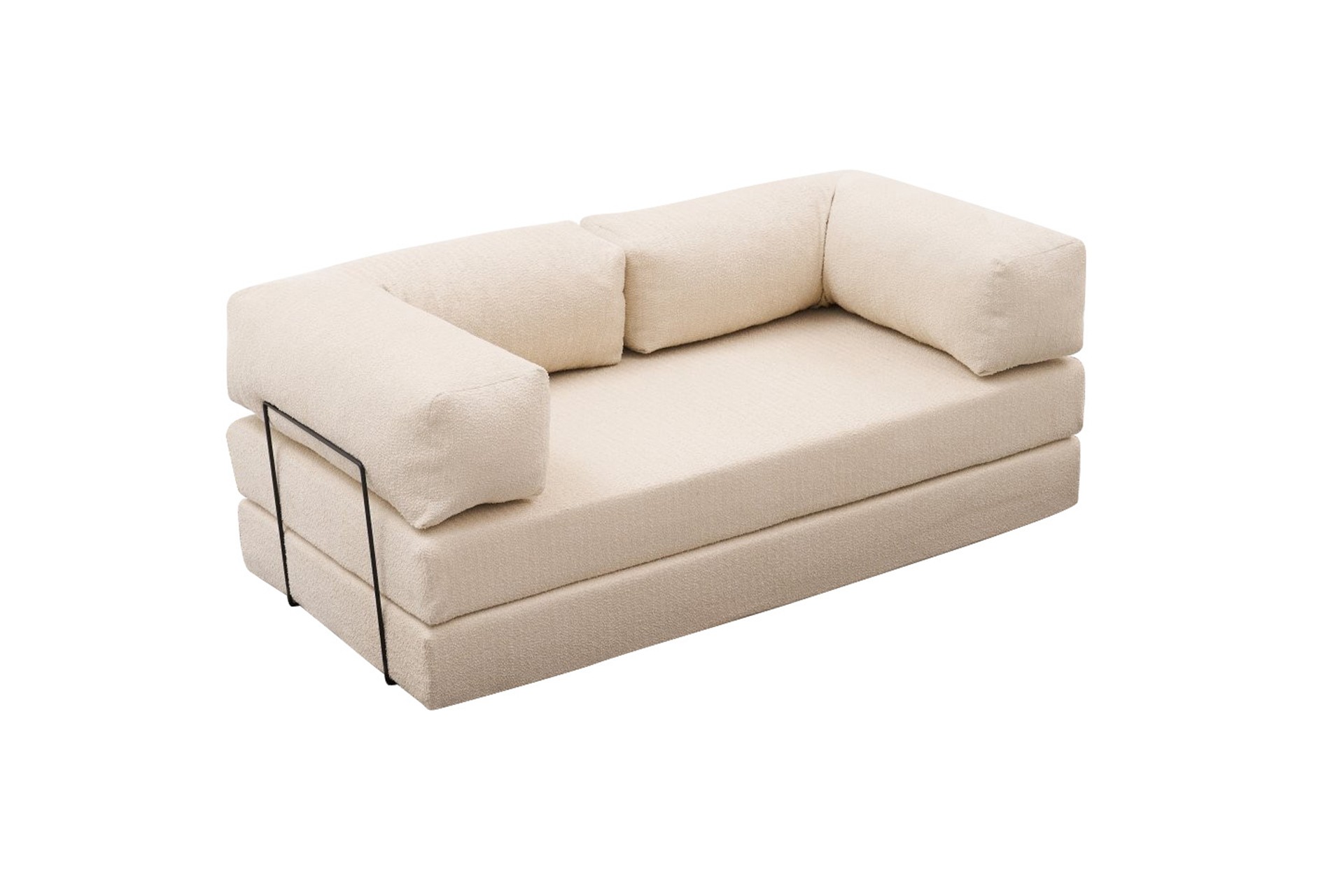 Comfort Schlafsofa 2-Sitzer Creme