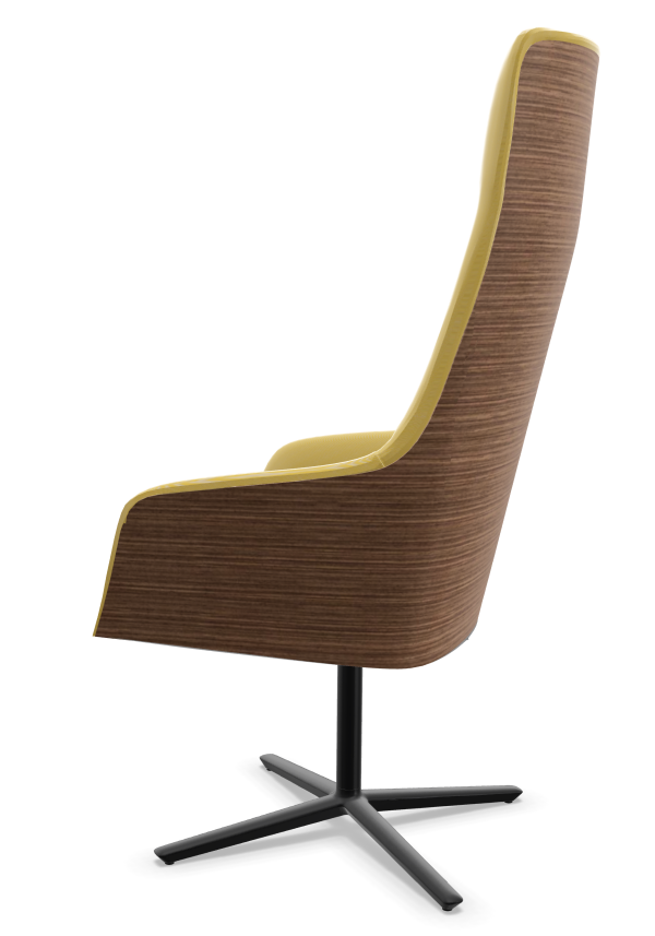 Alya Executive Armchair Aluminium Yellow