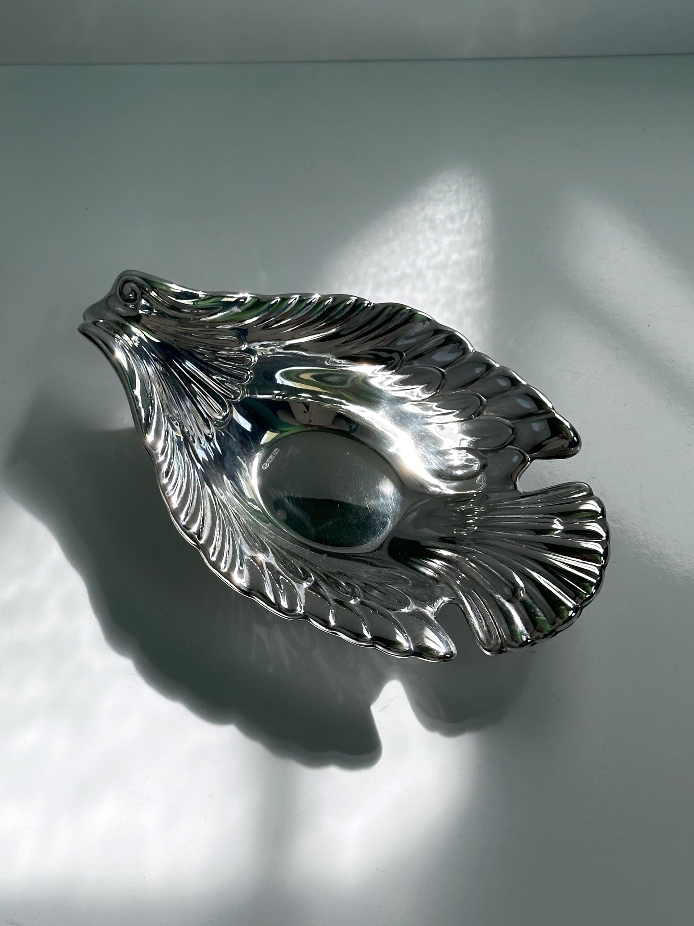 Vintage Schale Metall Silber 1970er Jahre