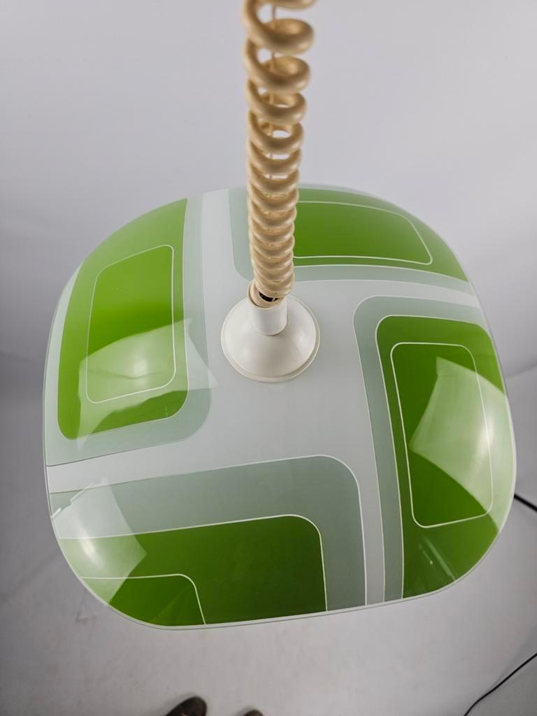 Vintage Pendelleuchte Glas Grün