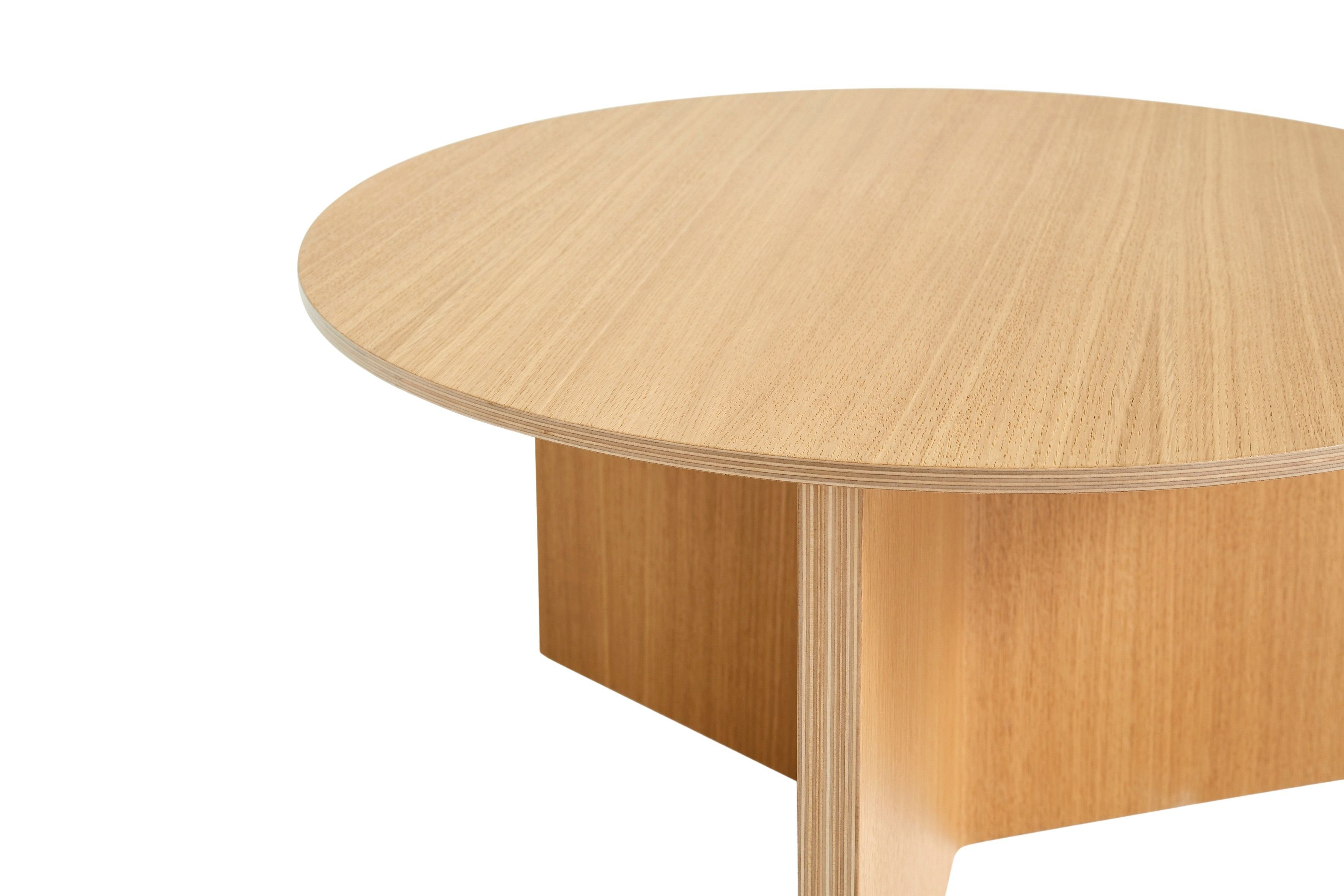 Slit Beistelltisch Wood Rund XL Beige
