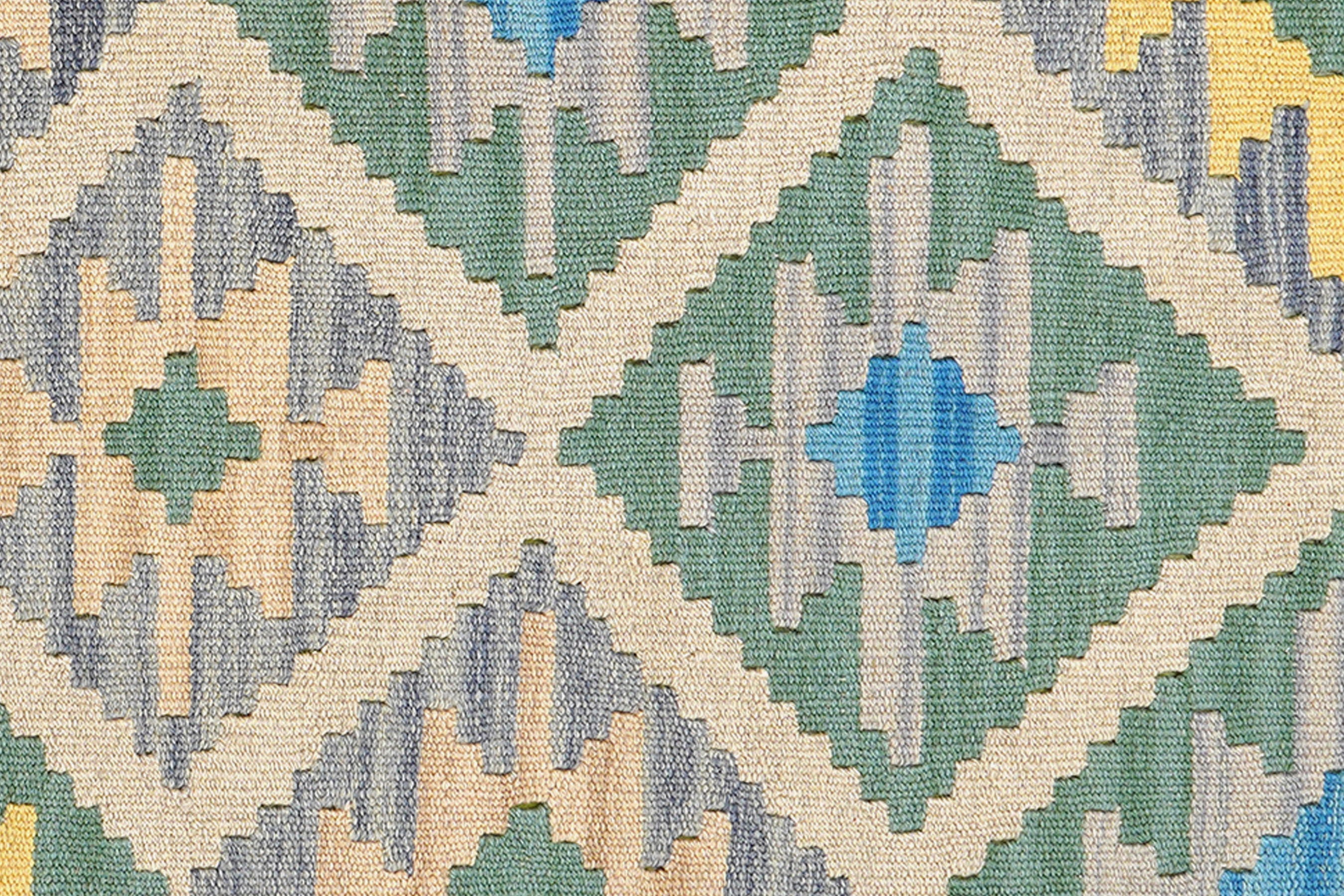 Kilim Gashgai Teppich Wolle Blau
