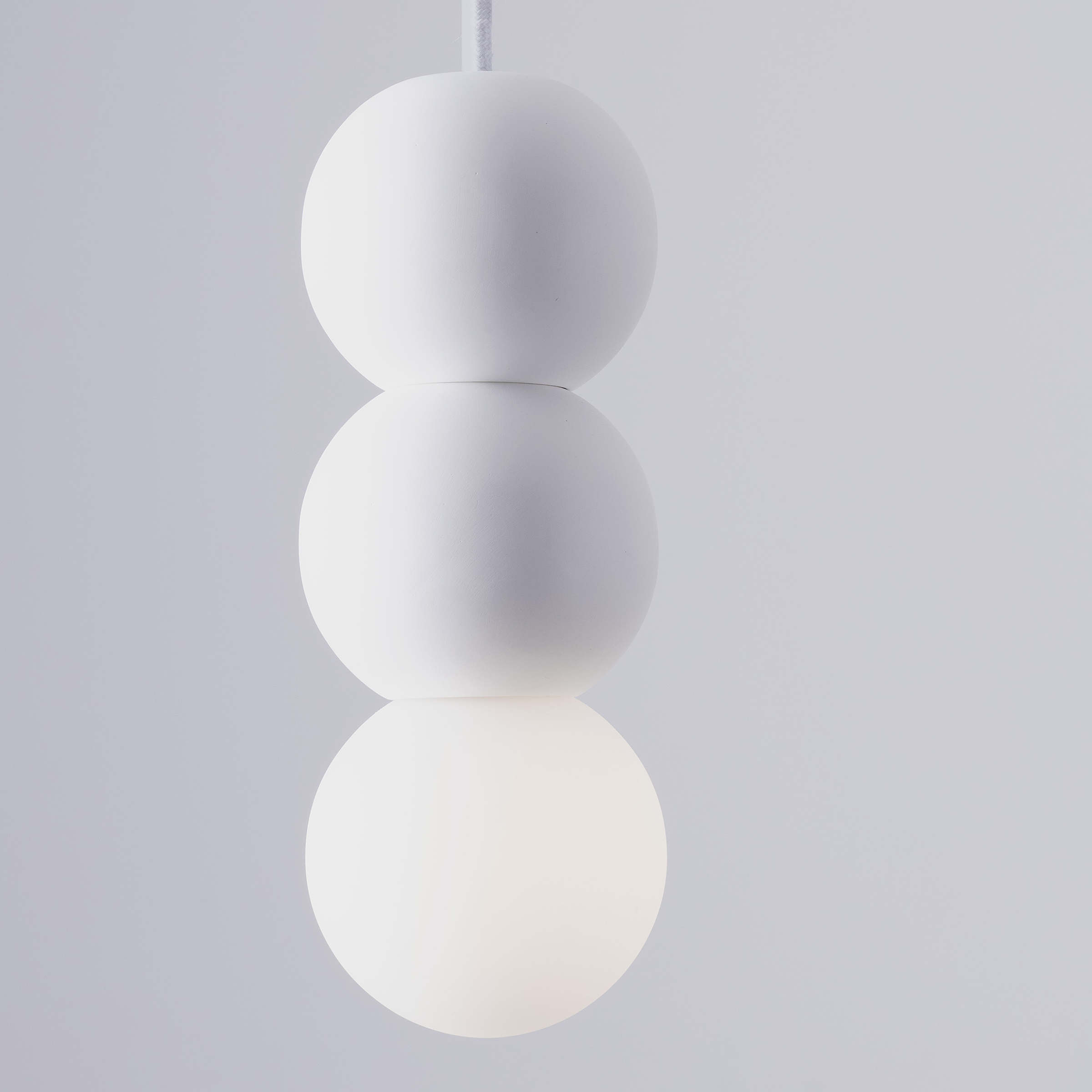 Zero Typ B Pendelleuchte Aluminium Opalglas Weiß