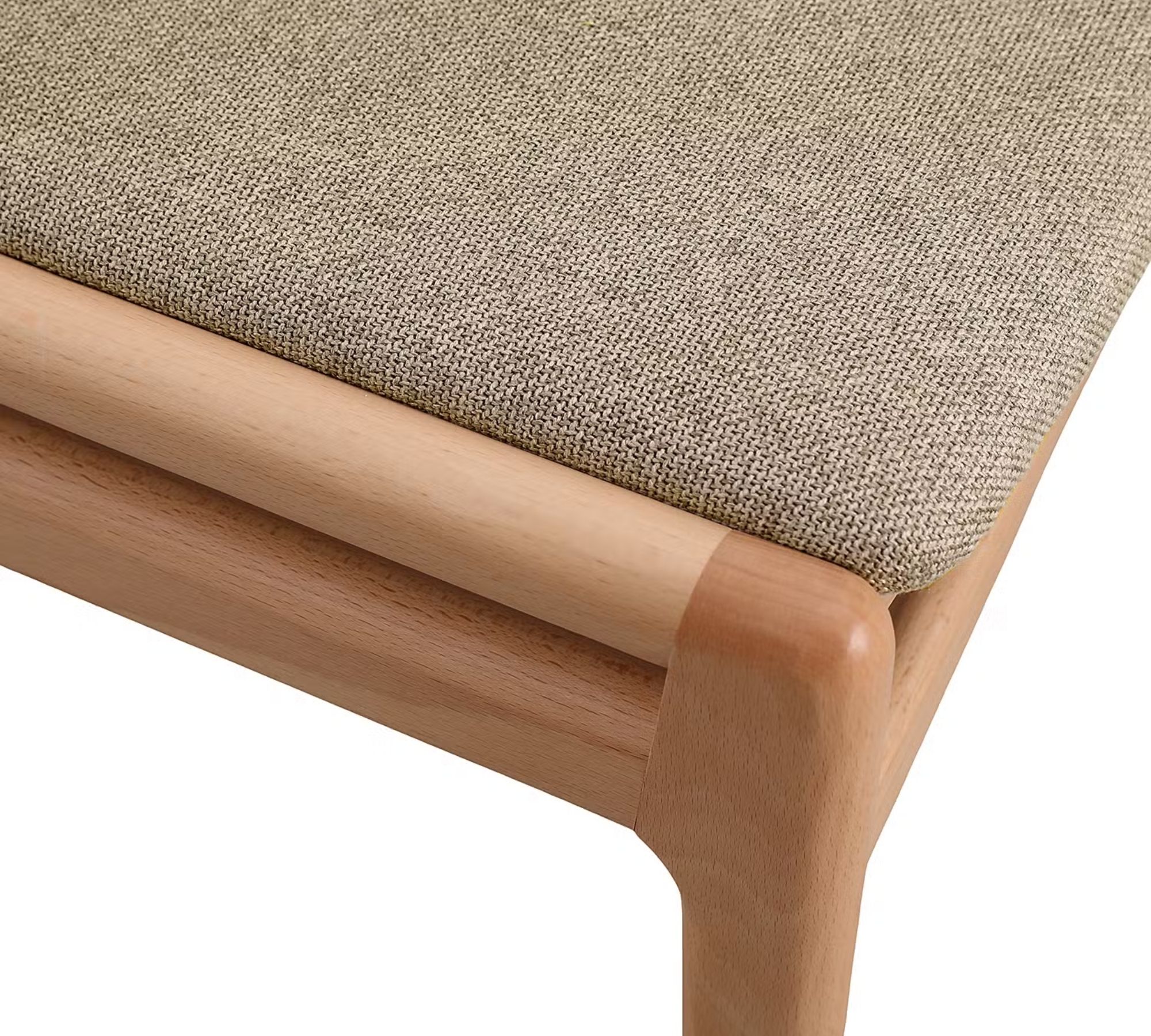 2x Esszimmerstuhl Textil Holz Beige