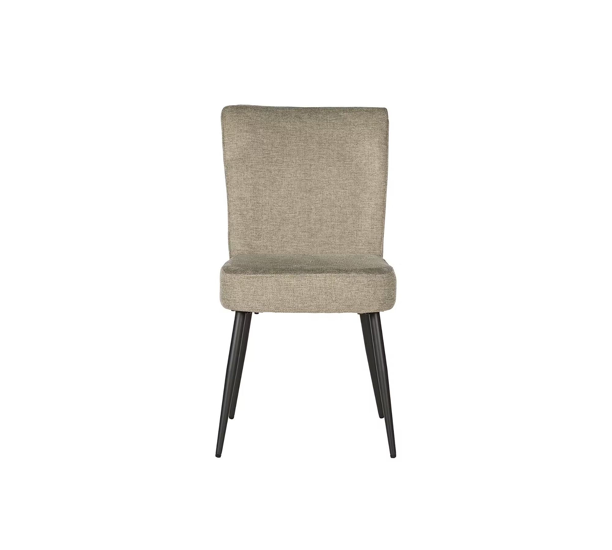 2x Esszimmerstuhl Stahl Webstoff Beige