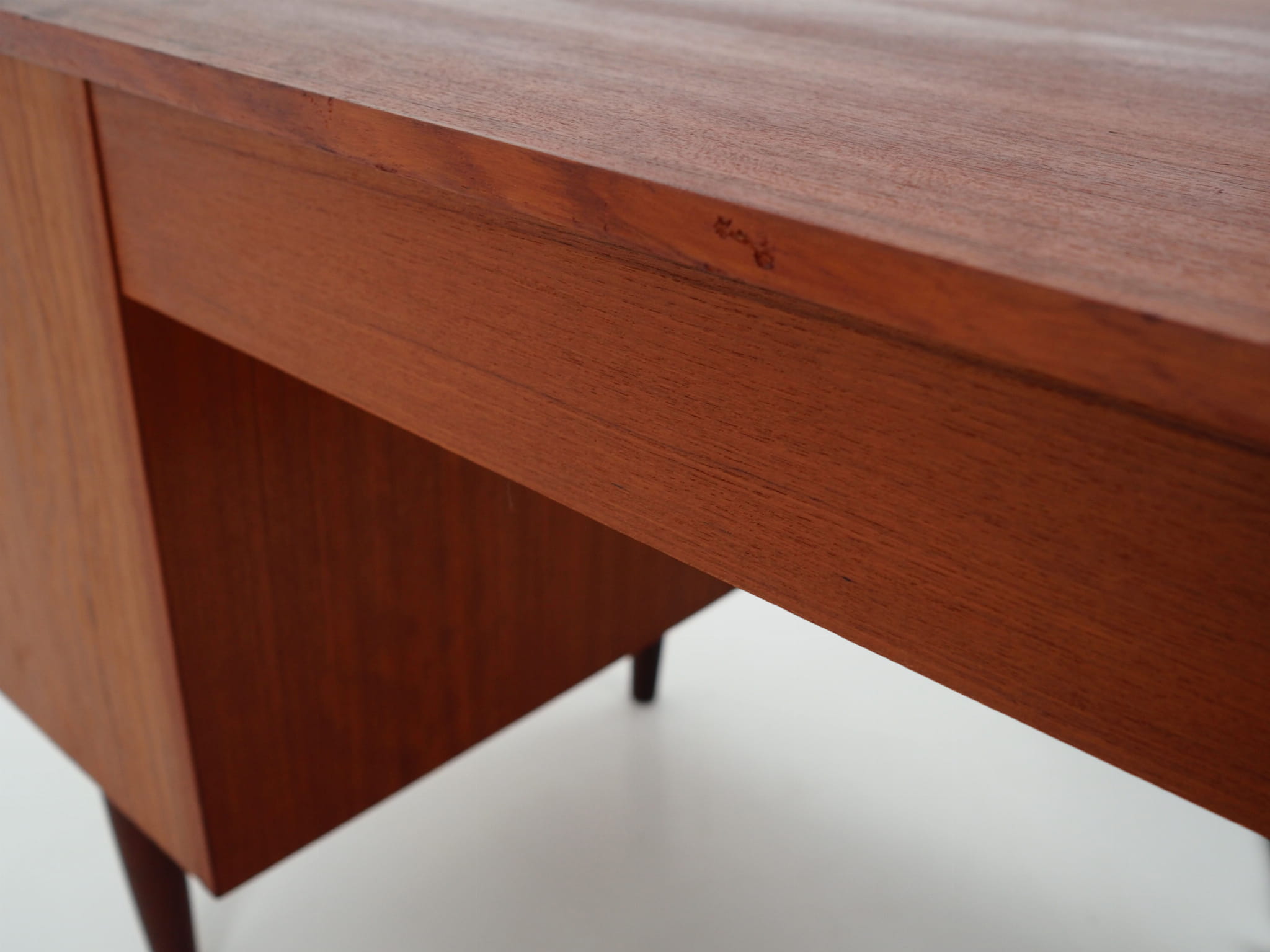 Vintage Desk Teak Wood Brown 1970s