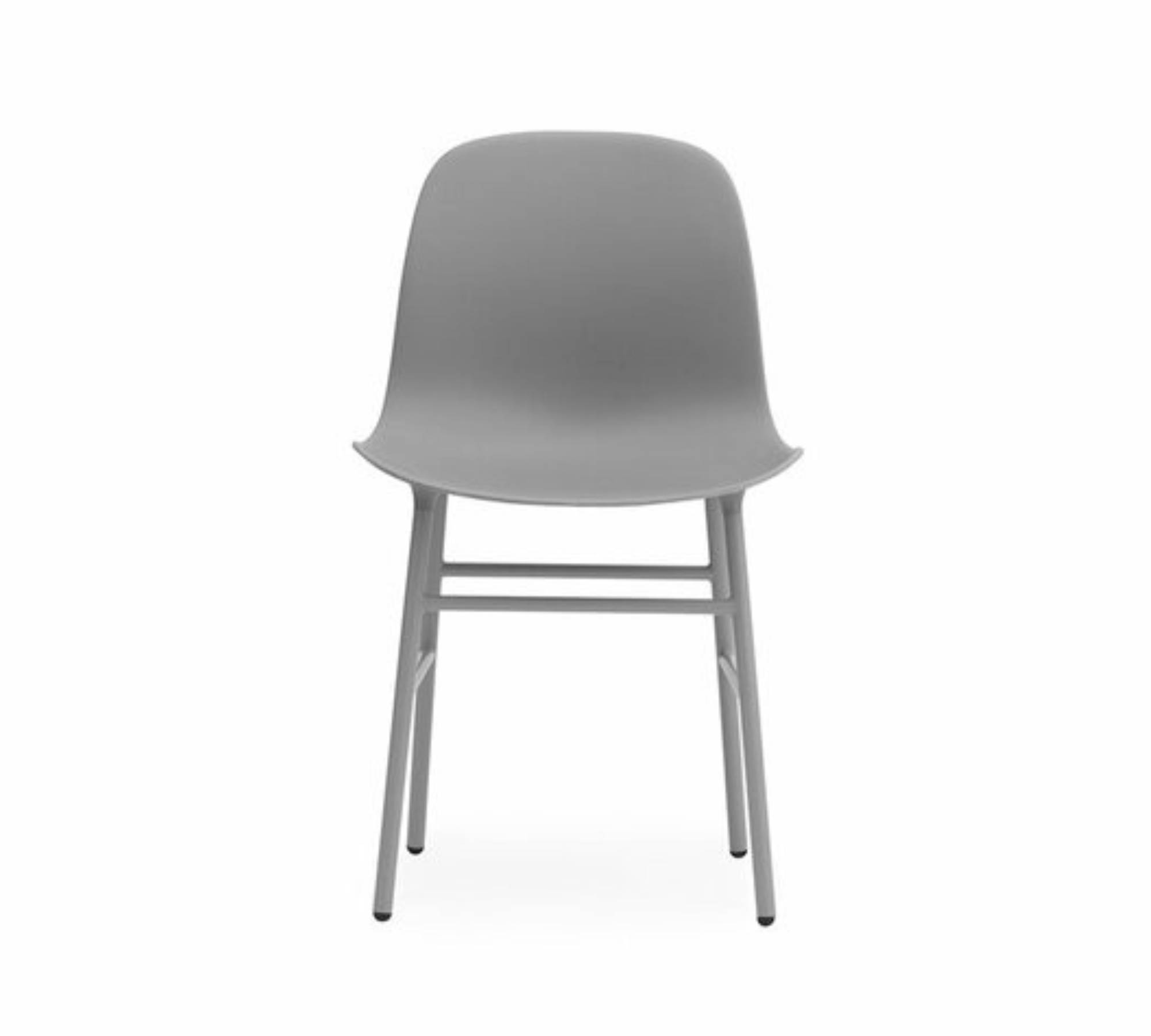 Form Stuhl Metall Kunststoff Grau