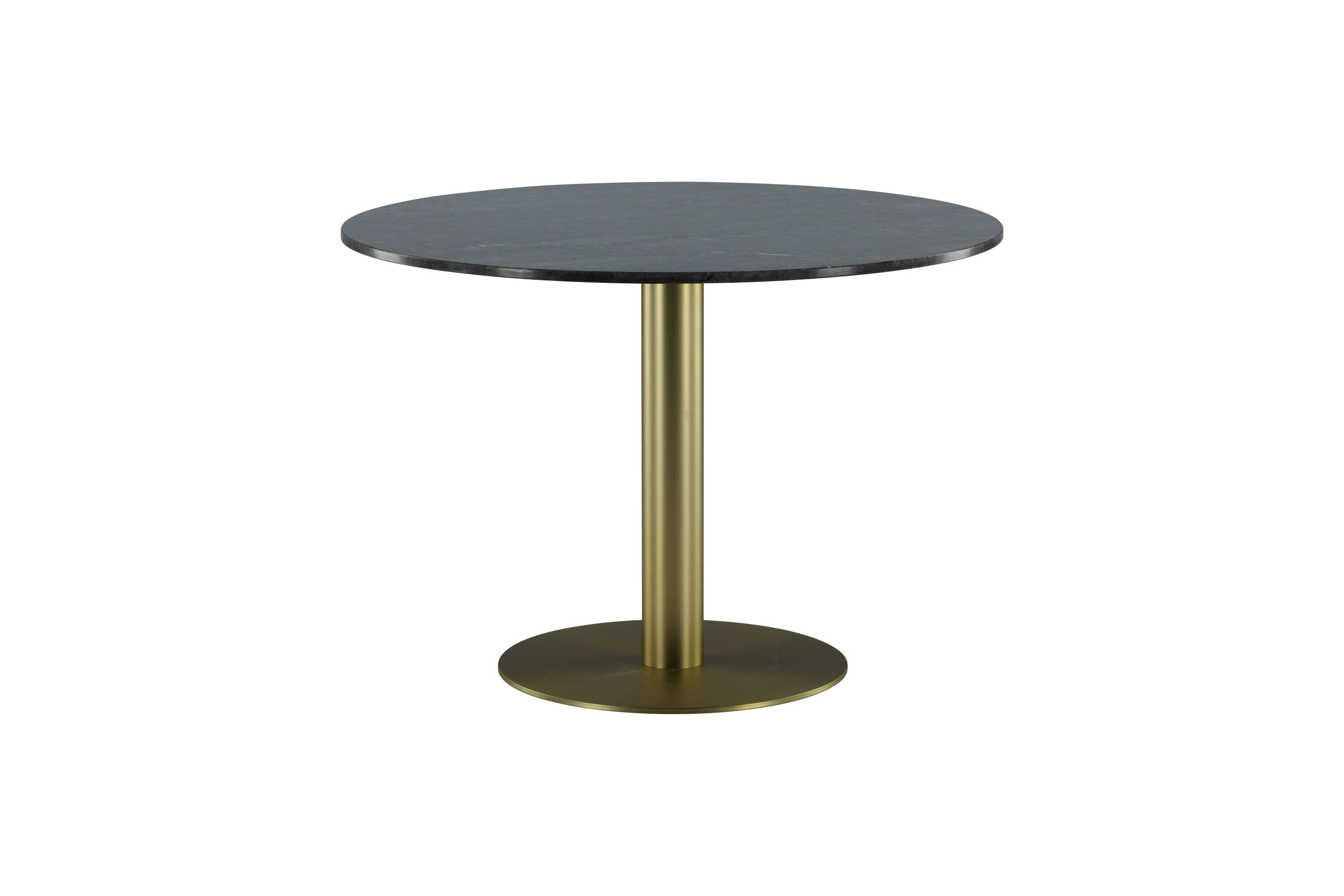 Estelle Dining Table Grey Marble Brass Ø106cm