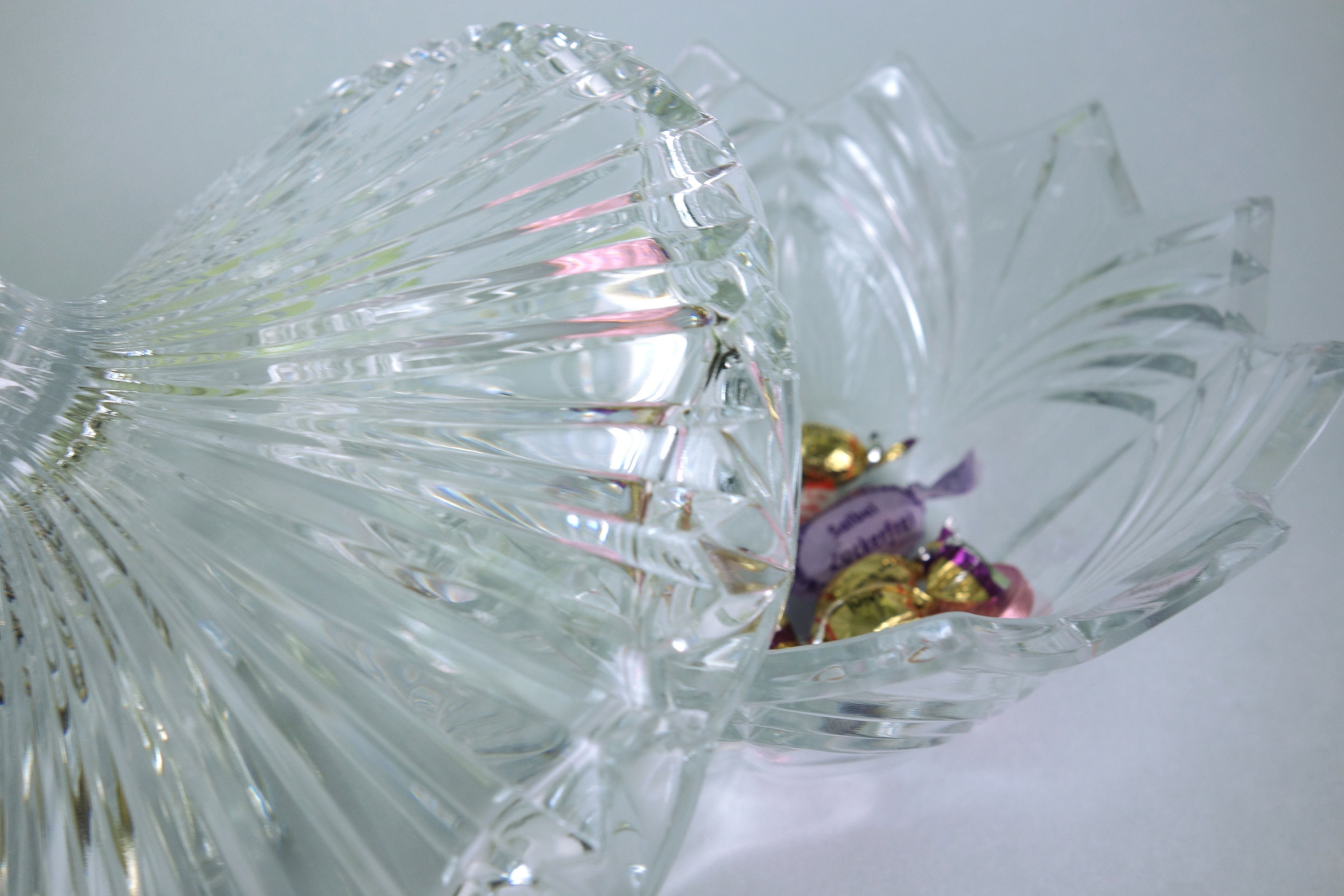 Vintage Bonbonniere Crystal Glass 1980s