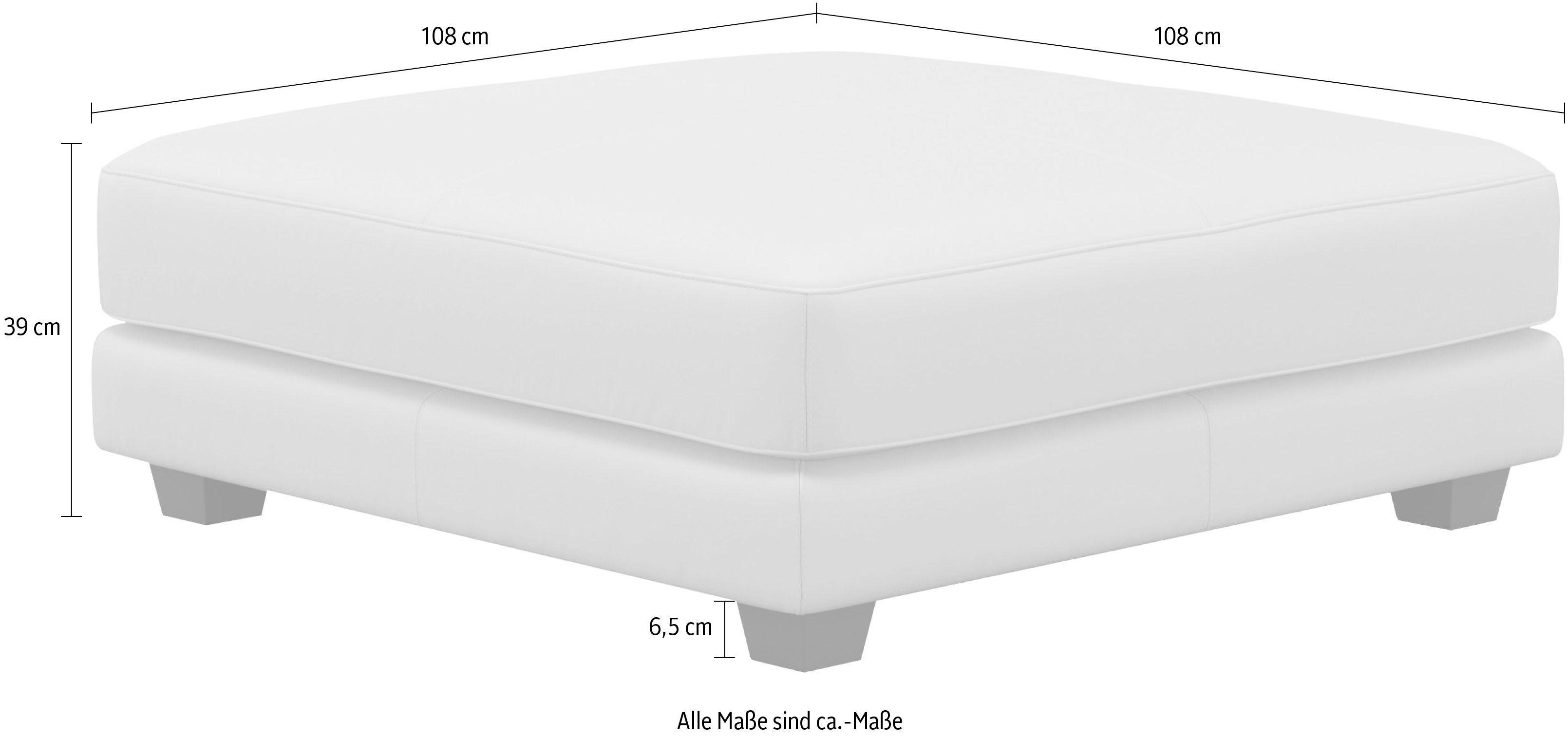 Atoll Hocker Leder Creme