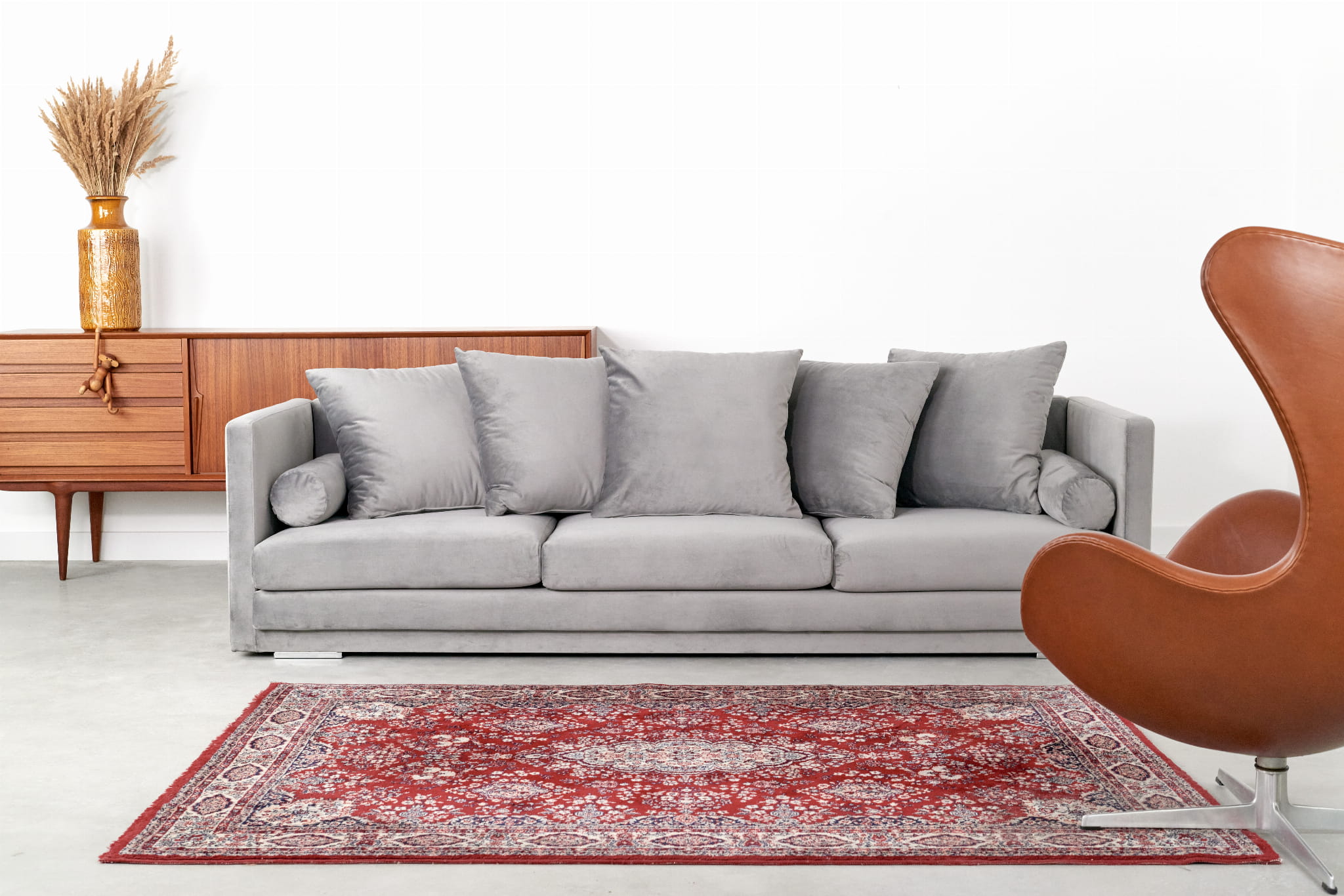 Malmo Sofa 3-Sitzer Grau
