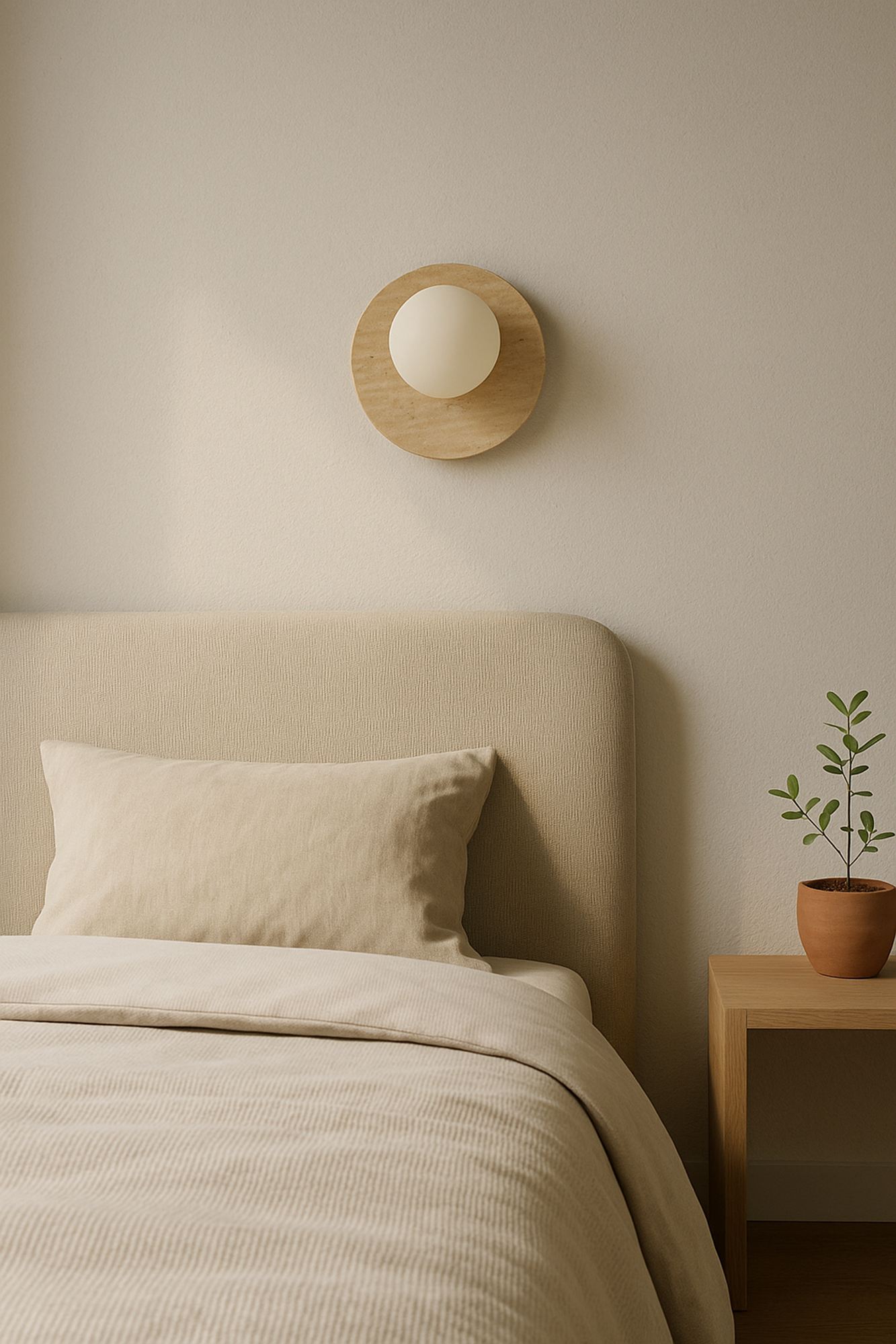 Tor-Look Wandleuchte Creme