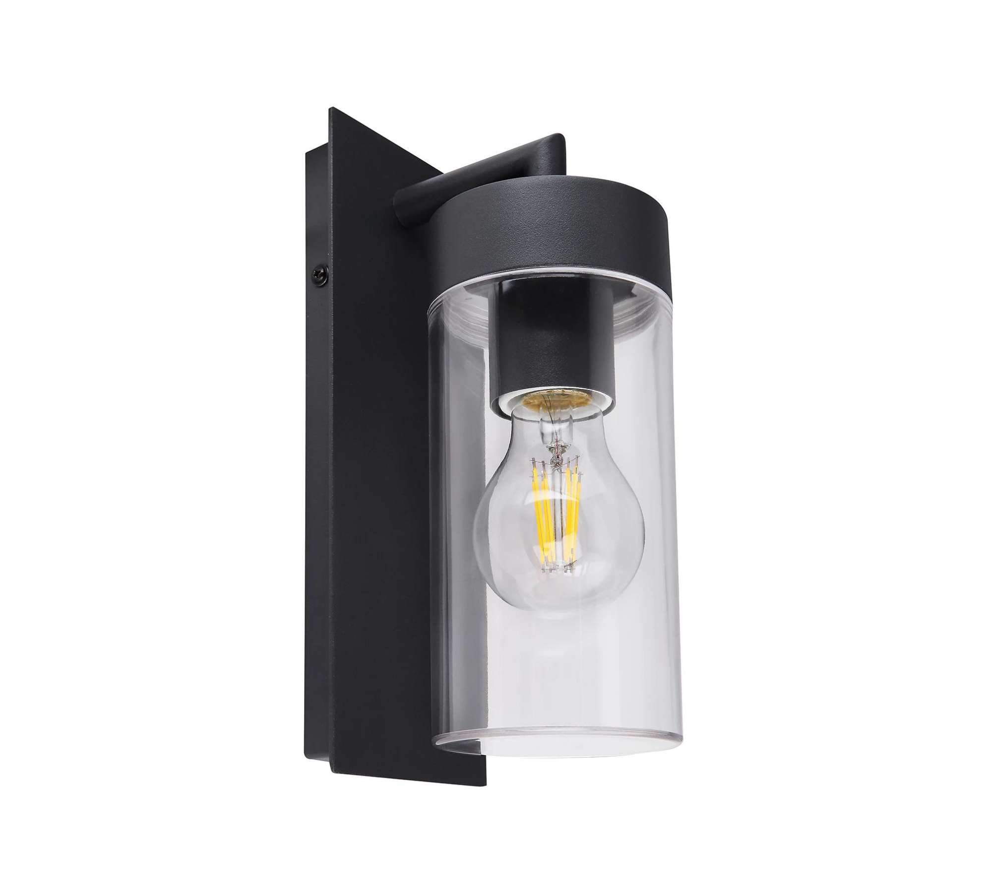 Wall light 1-bulb Metal Plastic Black