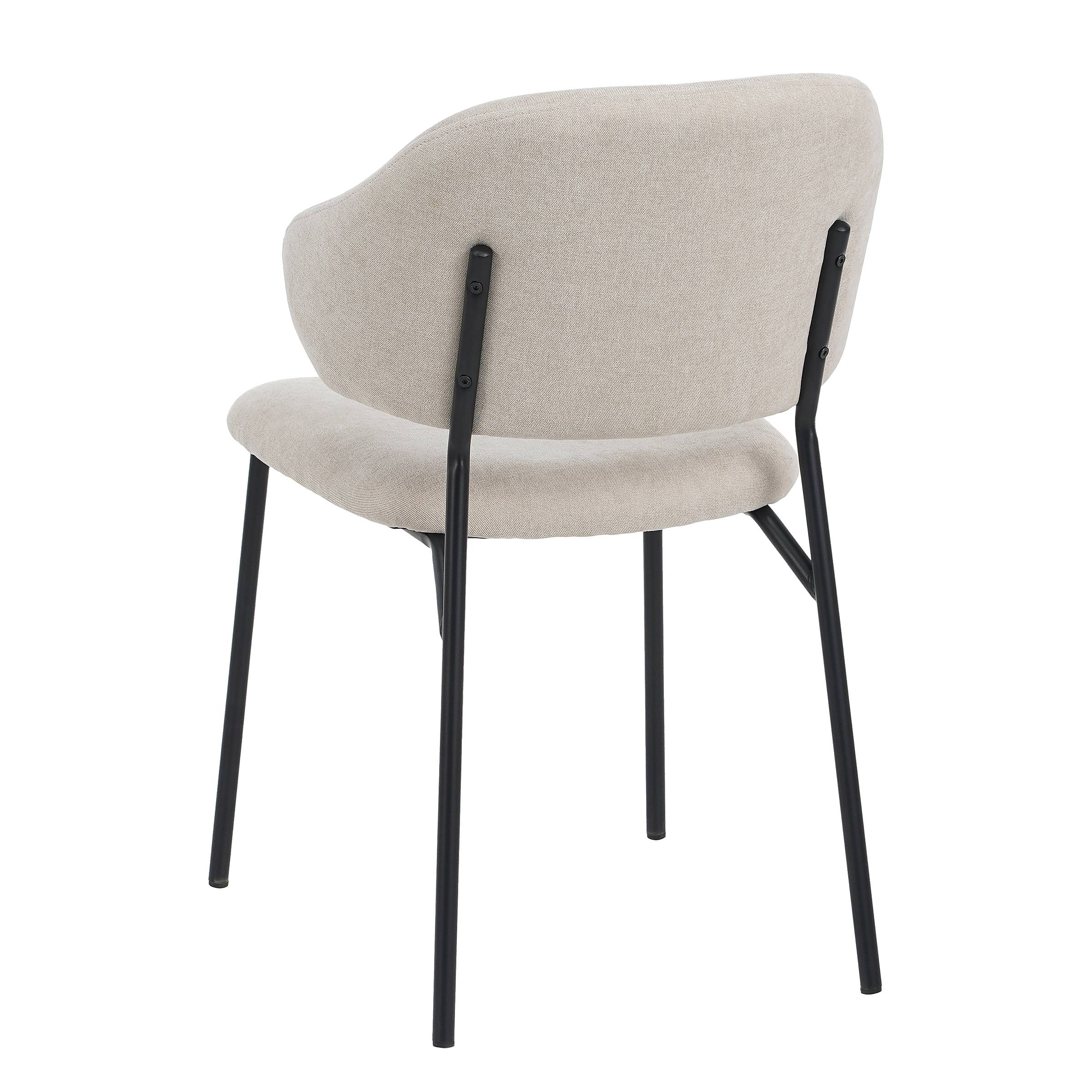 Upholstered chair Meramo set of 4 Beige
