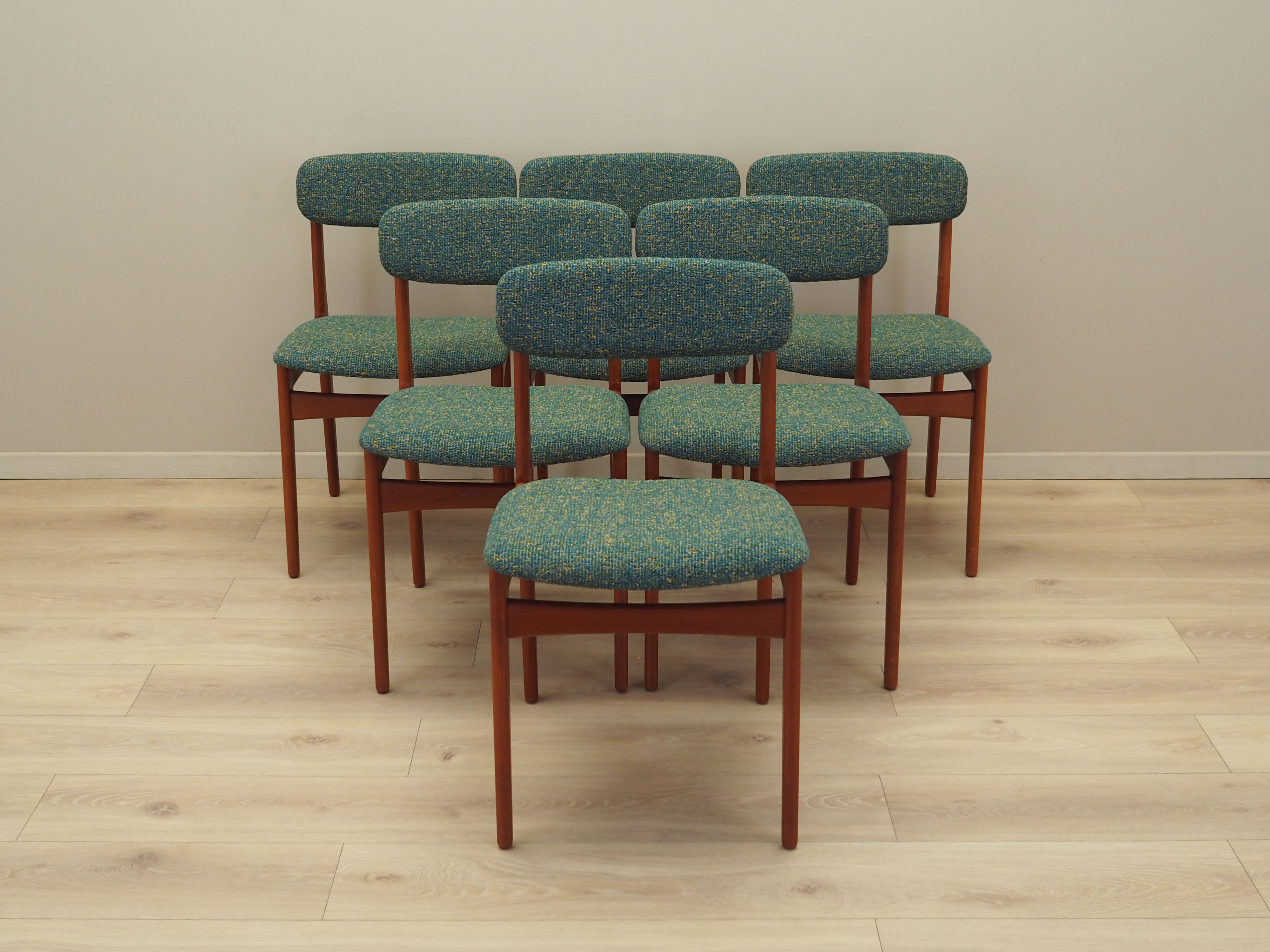 6x Esszimmerstühle Teakholz 1960er Jahre