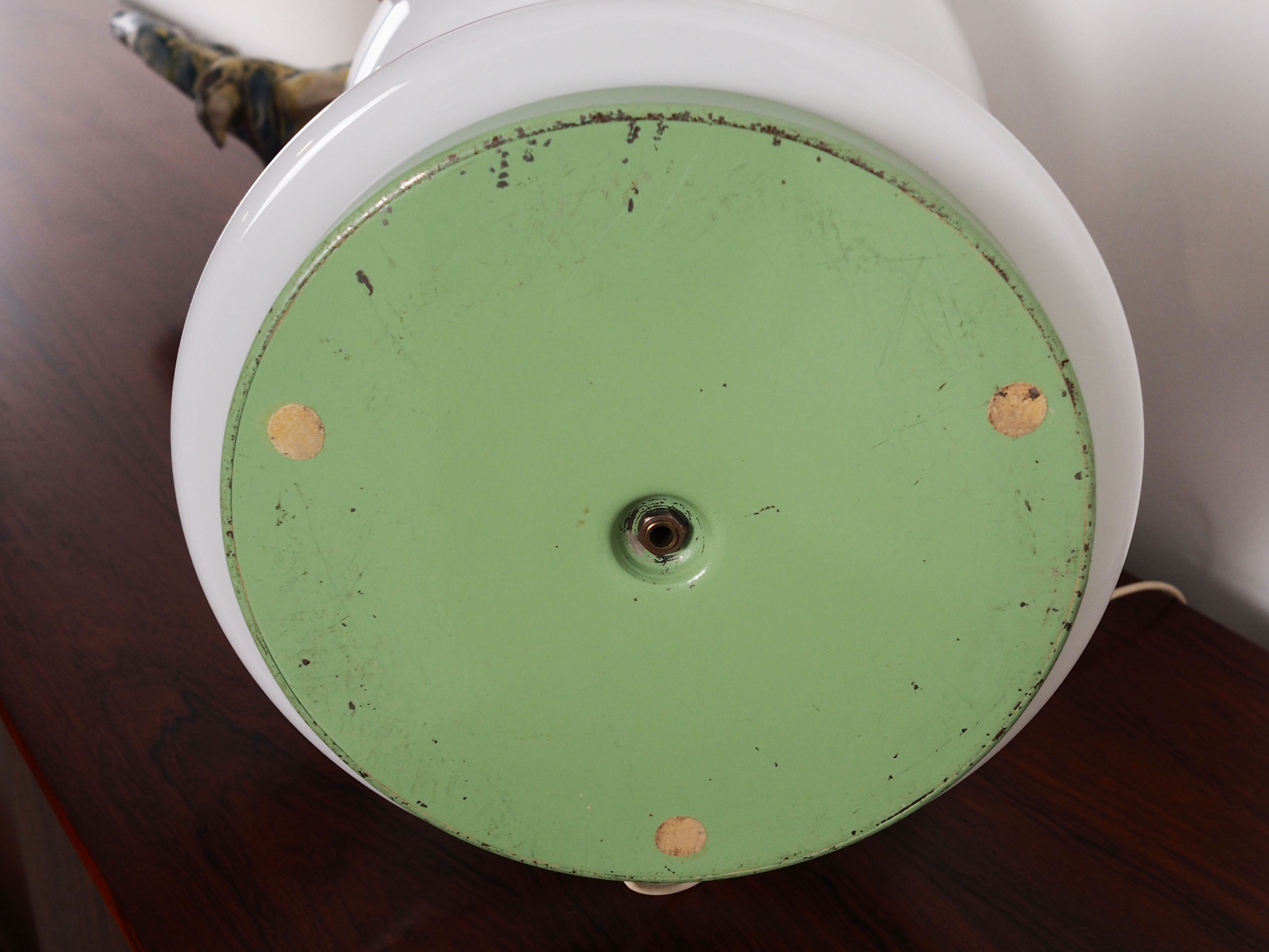 Table lamp metal glass 1970s