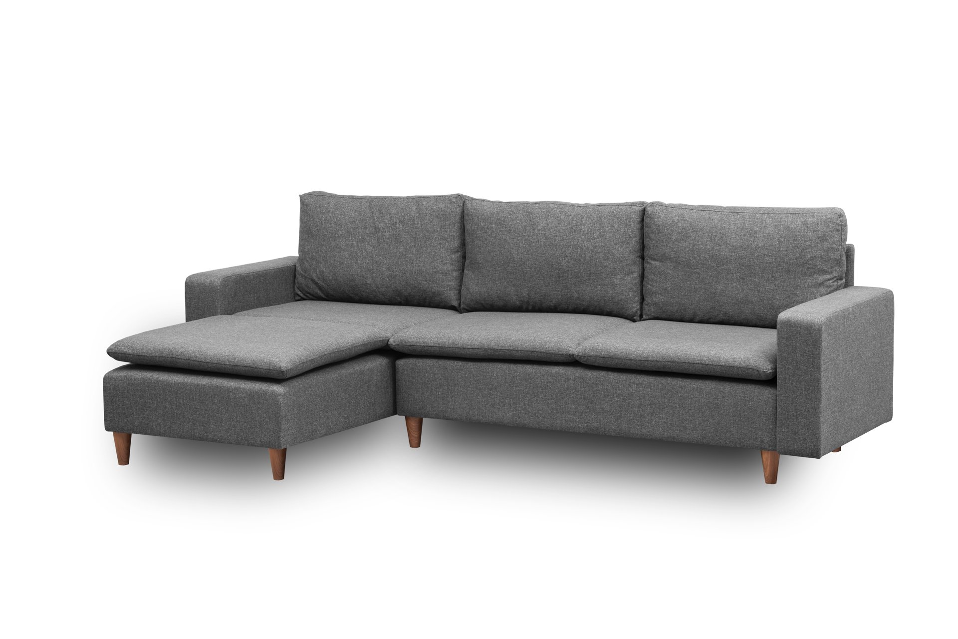 Lungo Ecksofa Dunkelgrau