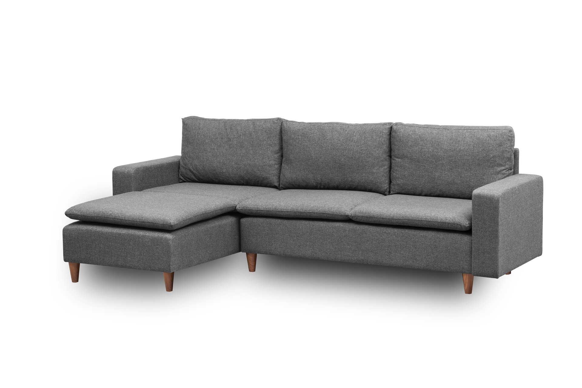 Long corner sofa Dark grey