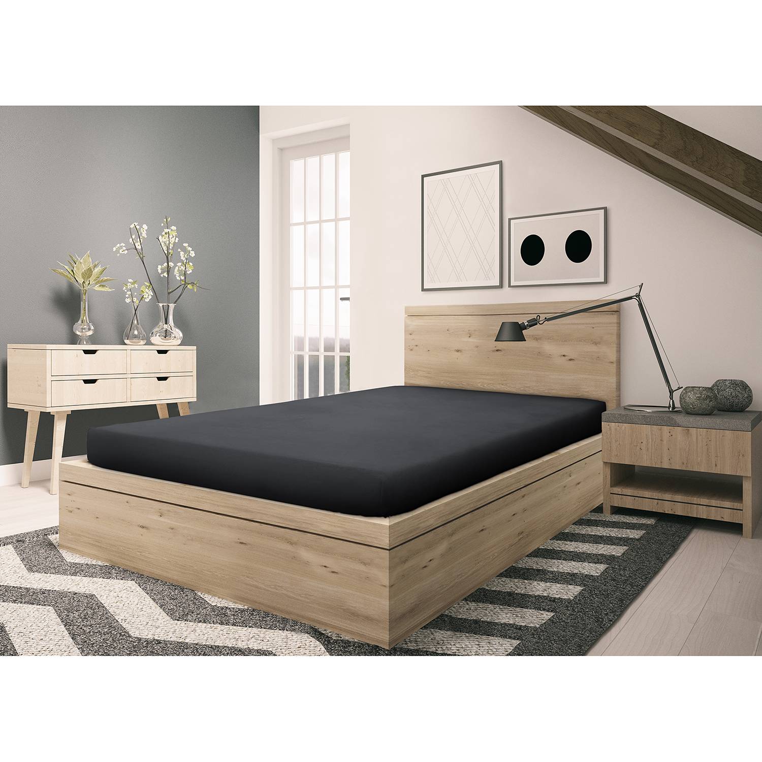 Vindum Feinbiber Spannbettlaken Baumwolle 100x200cm