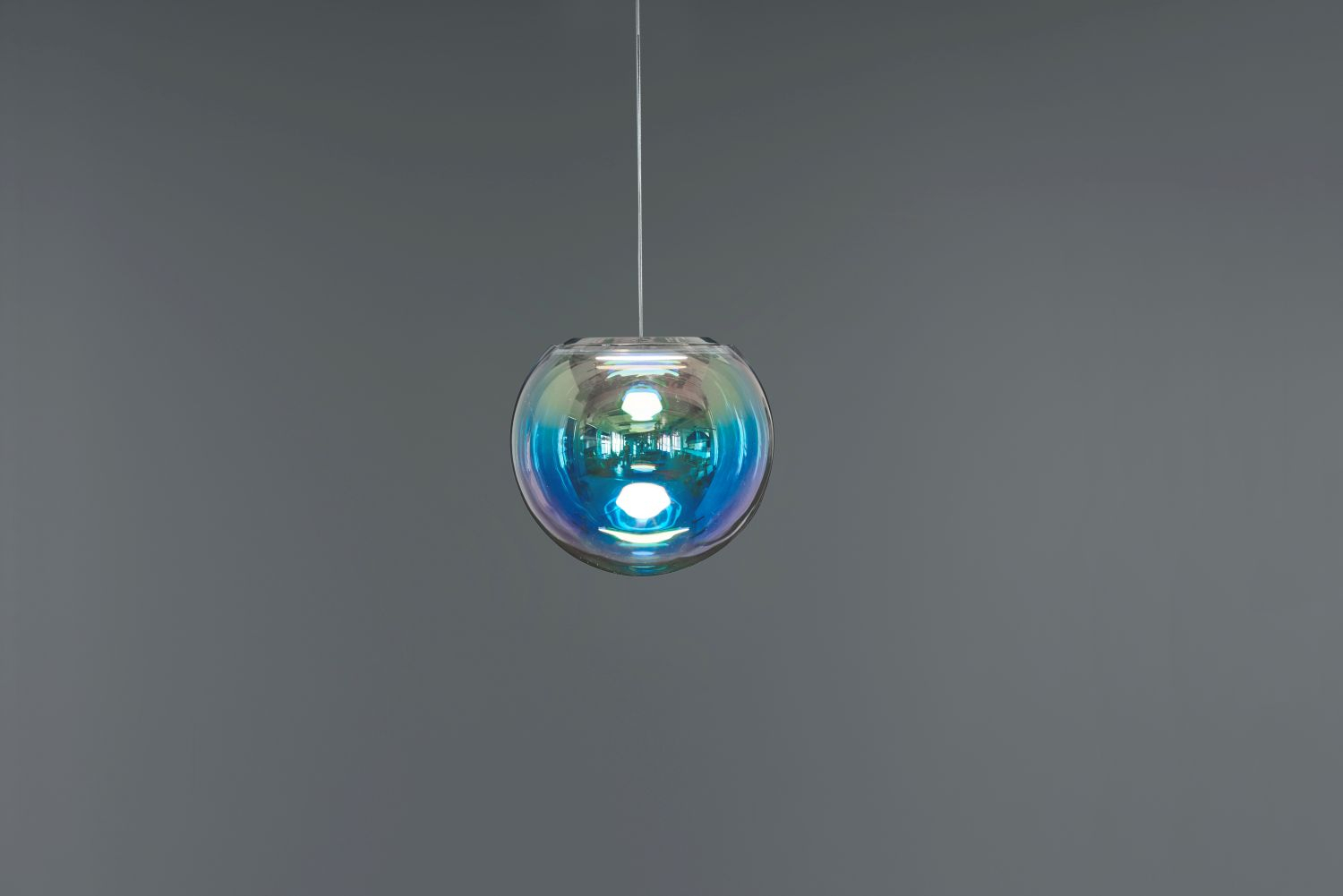 Iris Globe Pendelleuchte Glas Mehrfarbig