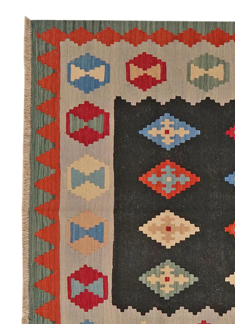 Kilim Gashgai Teppich Wolle Mehrfarbig