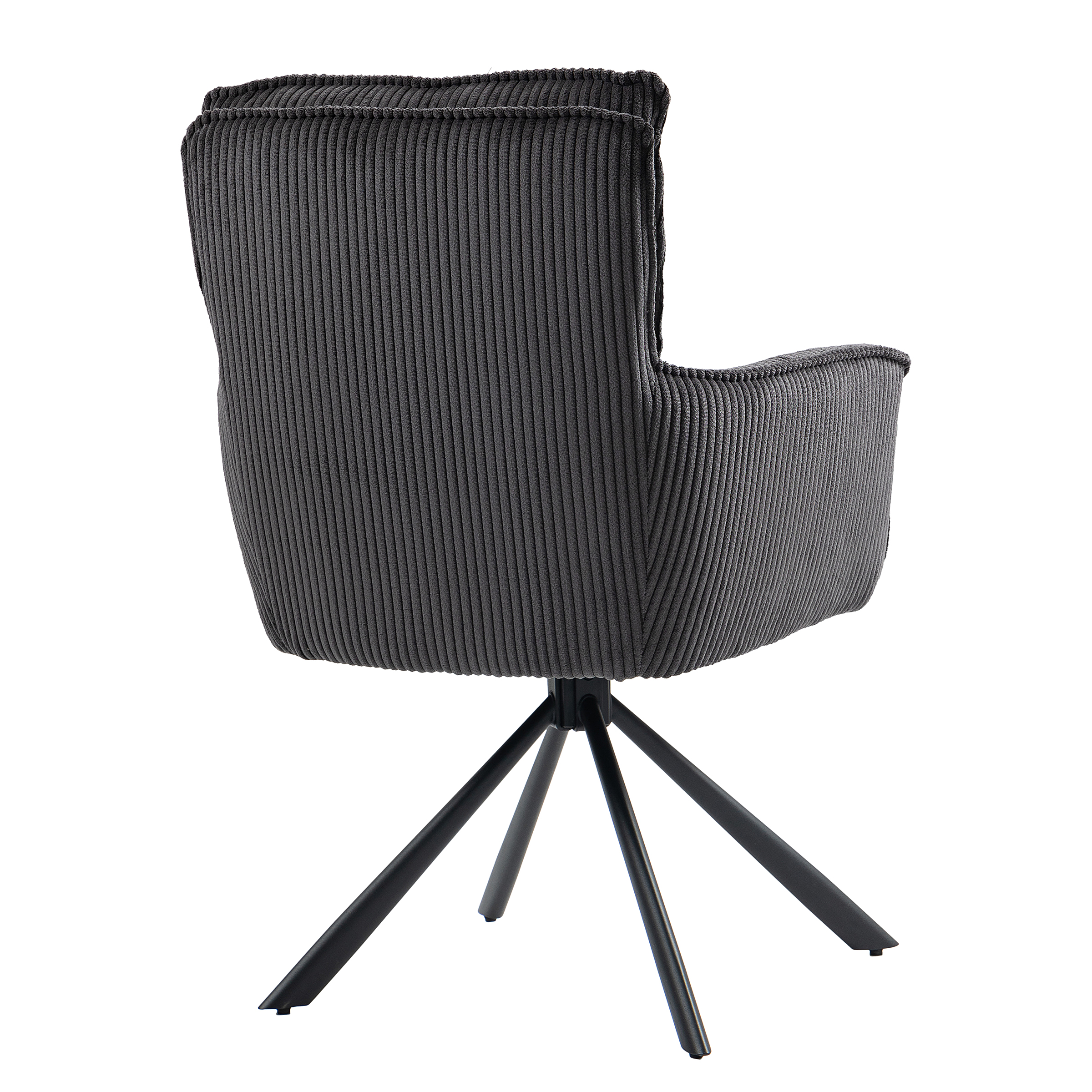 2x Drehbarer Armlehnenstuhl SALVIN Dunkelgrau