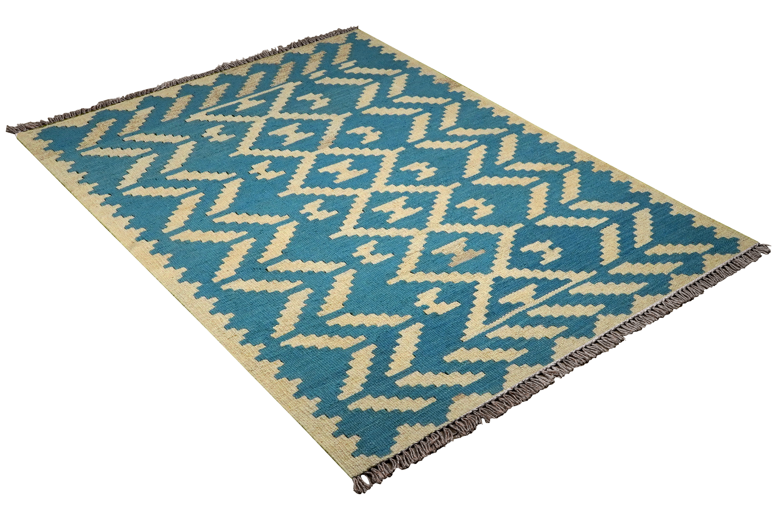 Kilim Gashgai Teppich Blau