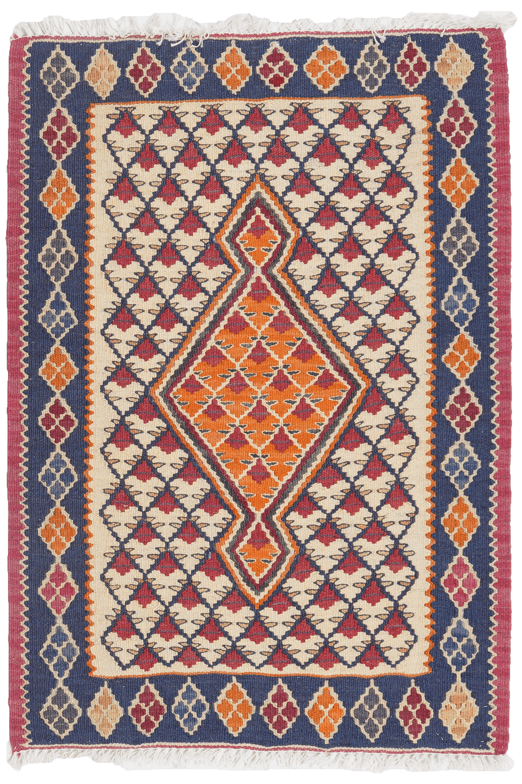 Kilim Senneh Carpet Multicolored