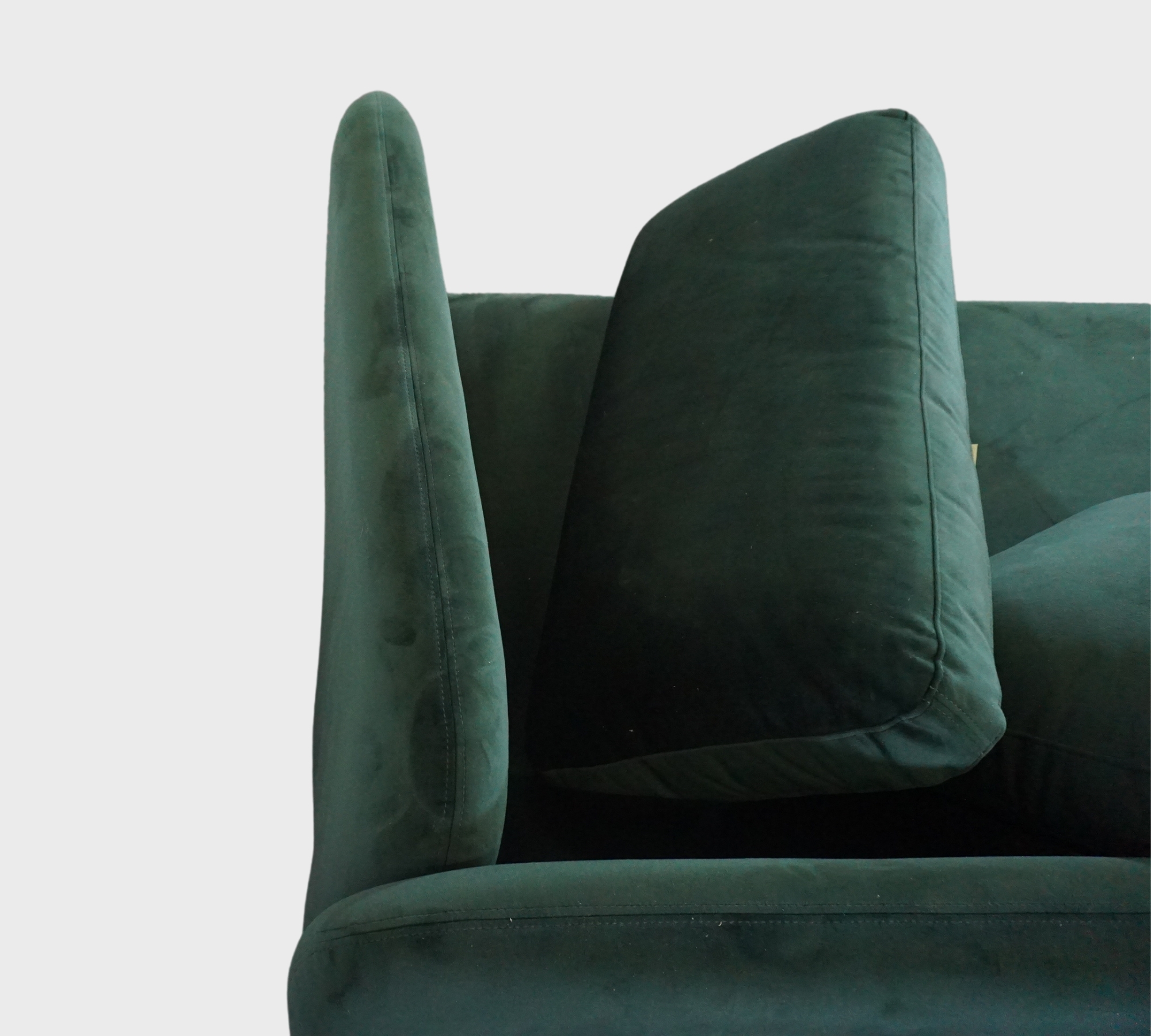 Ellis Récamiere abnehmbare Armlehne Velour Lux Dark Green
